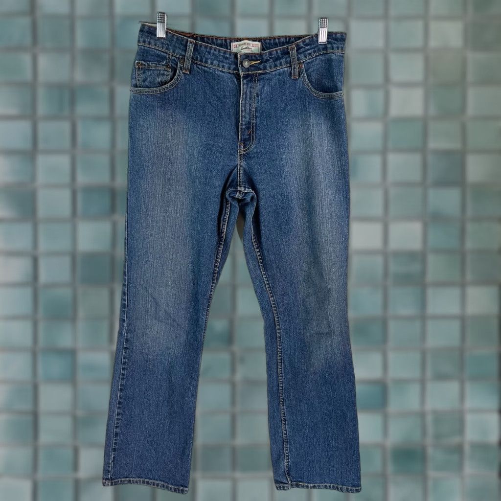 Levi's Levi's Womens Jeans Mid Rise Bootcut Blue 12 Regular 32in Inseam 5-Pocket Denim Pants Straight Size 34" / US 12 / IT 48 - 1 Thumbnail