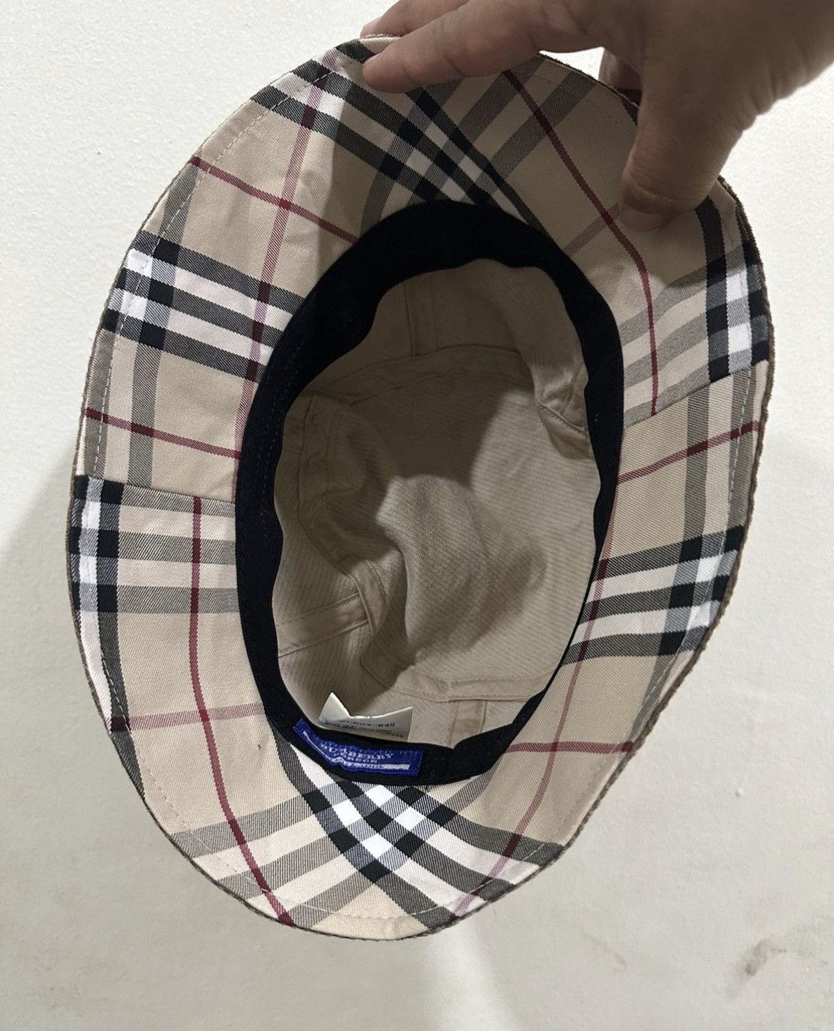 Burberry VTG Blue Label Burberry Nova Checked Corduroy Hat Size ONE SIZE - 6 Thumbnail