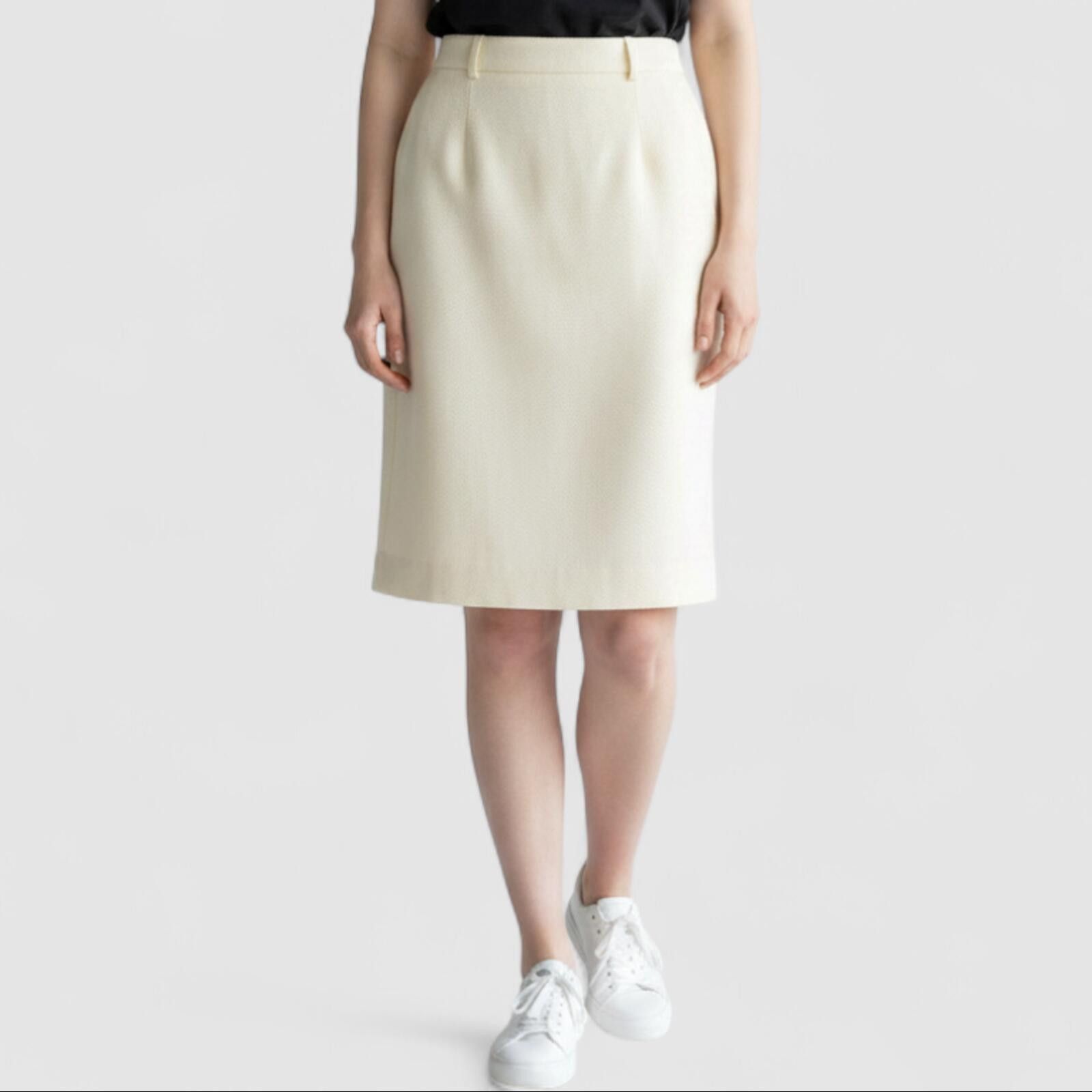 The Unbranded Brand Breeches Vintage Ivory Solid Skirt Womens XSmall Size 26" / US 2 / IT 38 - 2 Thumbnail