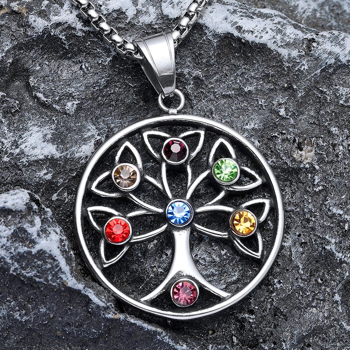 Jewelry Gem Tree Pendant Necklace Size ONE SIZE - 3 Thumbnail