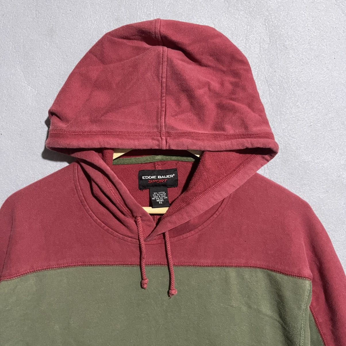 Eddie Bauer Vintage 90s Eddie Bauer Sport Hoodie – Green & Burgundy Size US XS / EU 42 / 0 - 4 Thumbnail