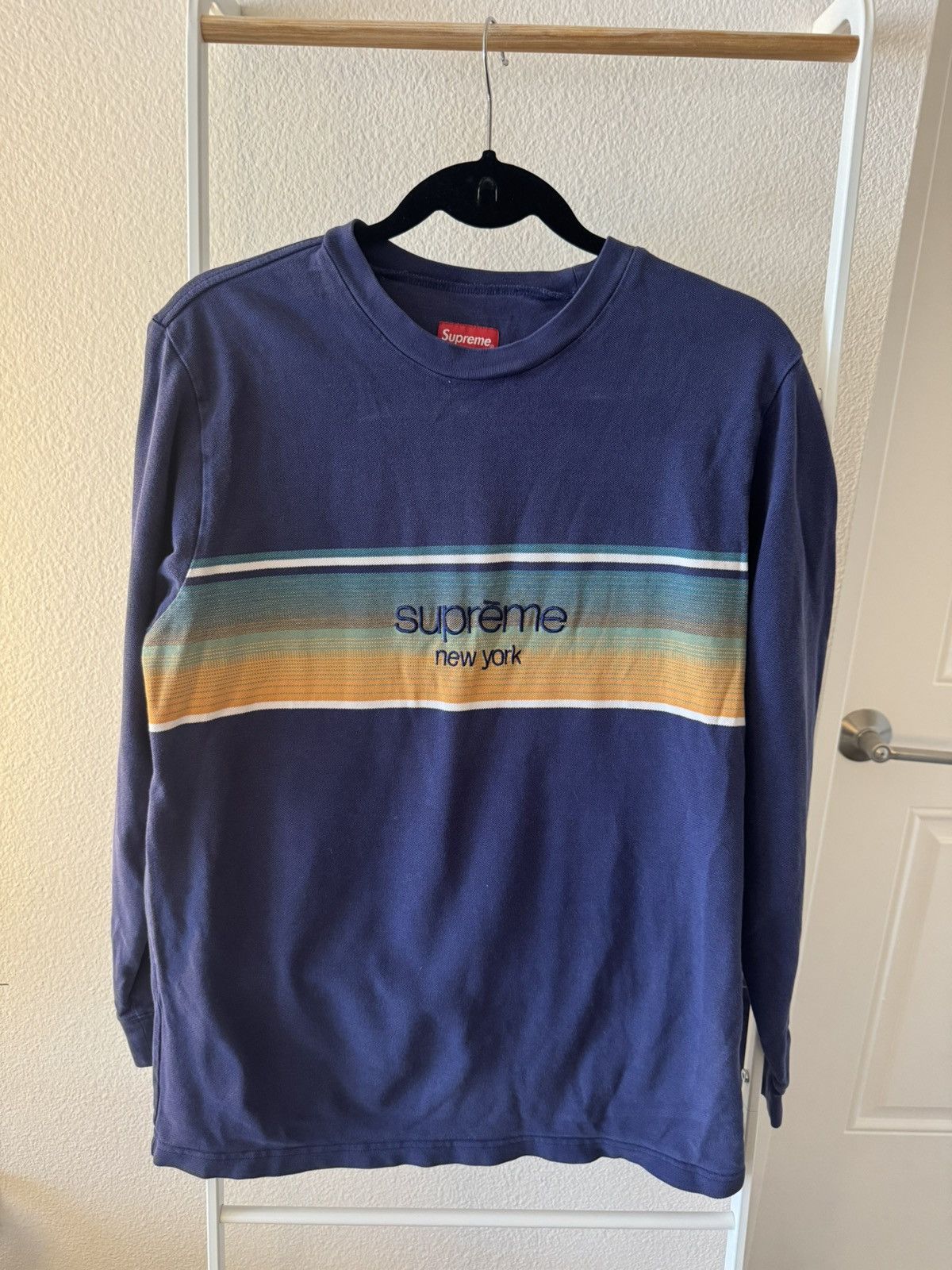 Supreme × Vanson Leathers Supreme Vanson Leathers L/S Top Navy 