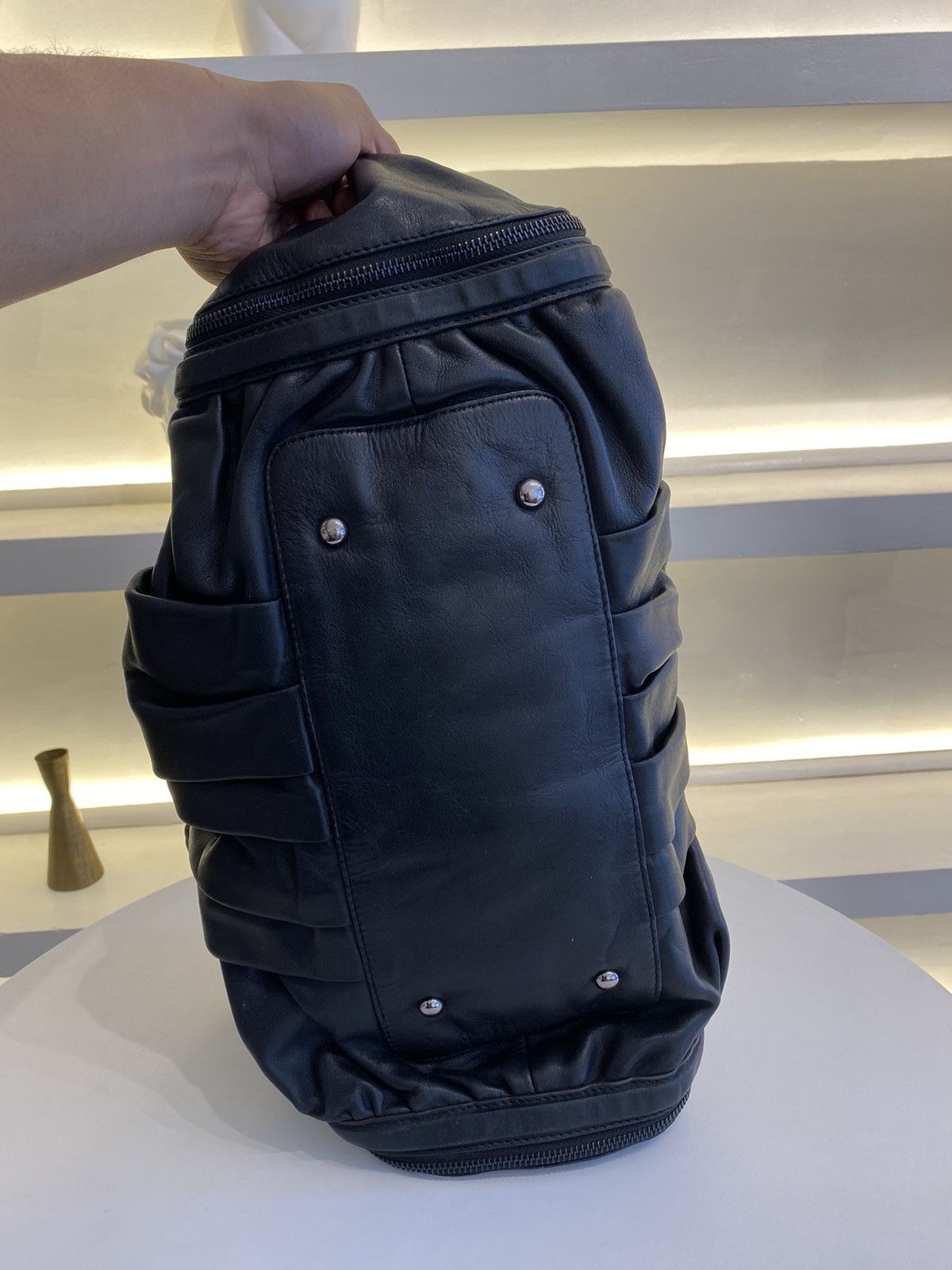 Gucci Gucci 228838 Medium Galaxy Black Leather 2Way Bag Size ONE SIZE - 3 Thumbnail