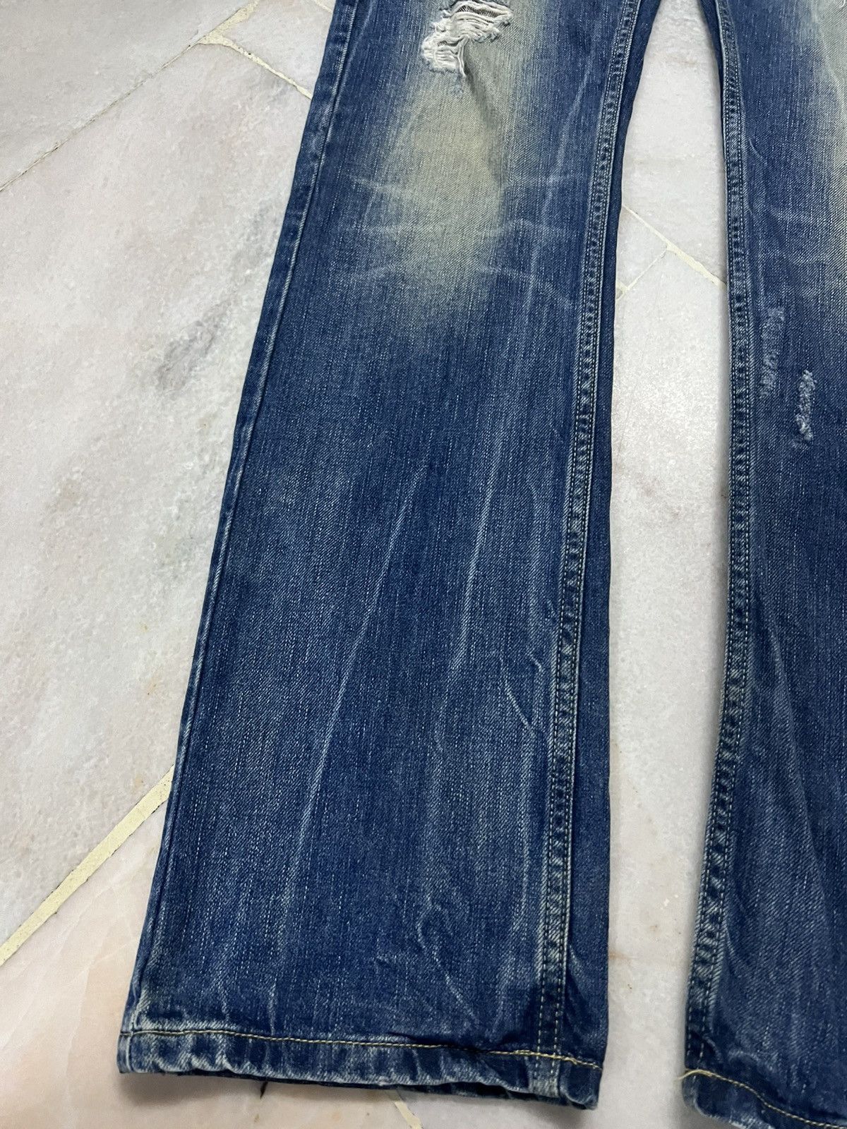 Zara 💥Very Rare💥Zara Blue Distressed Jeans Size US 32 / EU 48 - 4 Thumbnail