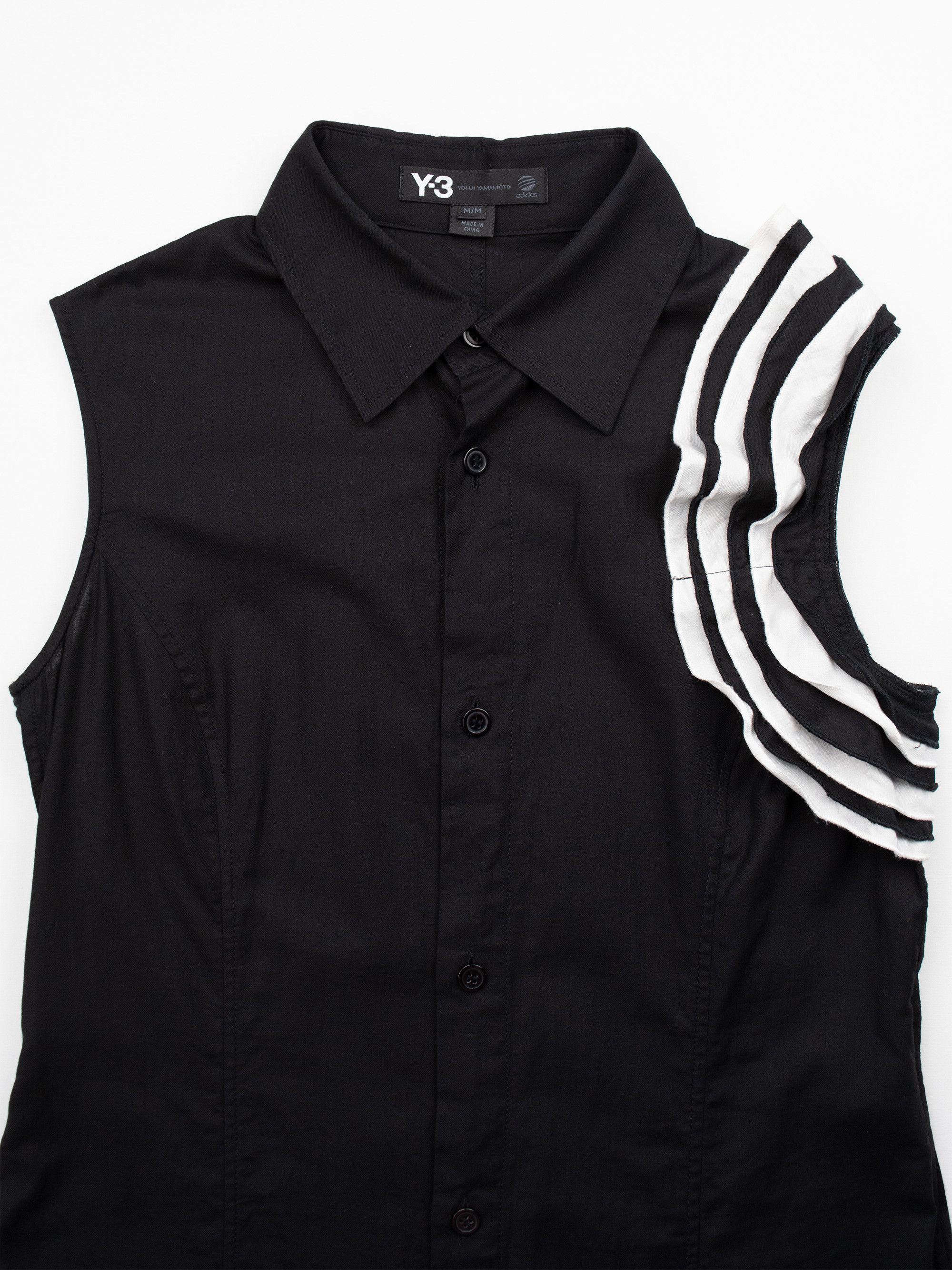 Yohji Yamamoto Y-3 SS09 button-up dress with layered ruffle shoulder detail Size M / US 6-8 / IT 42-44 - 5 Thumbnail