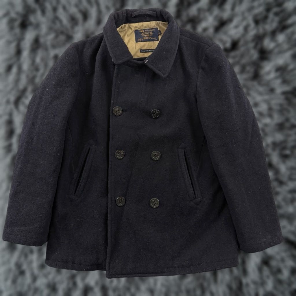 J.Crew J.Crew Bayswater Peacoat Mens Large Stadium Cloth Wool Thinsulate Military Coat Jacket/Coat Size US L / EU 52-54 / 3 - 1 Thumbnail
