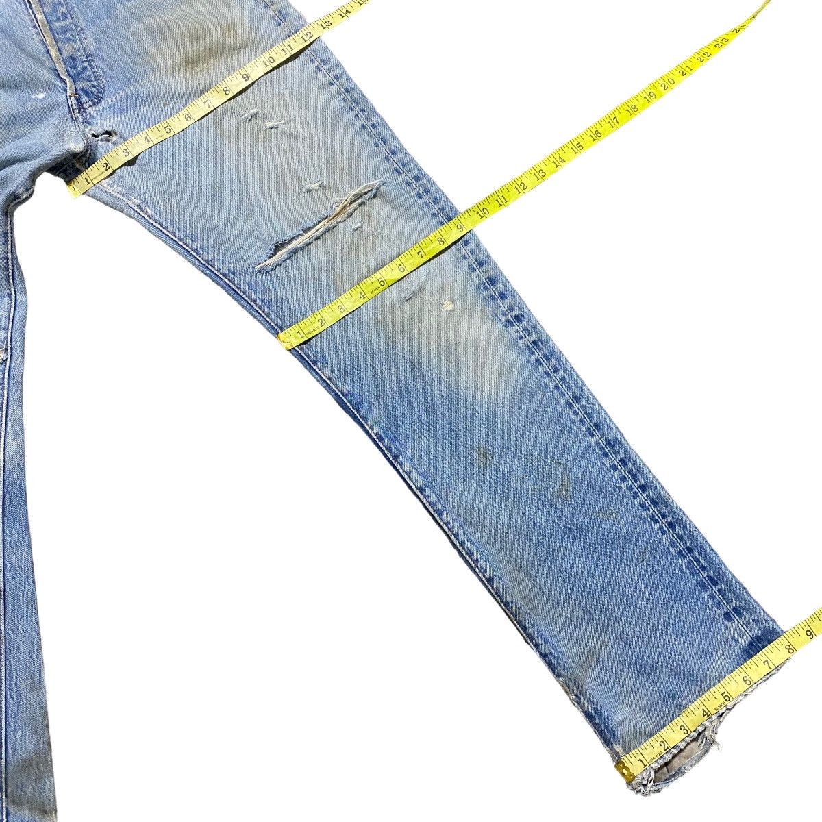 Levi's Vintage 80s Levis 501 Redline Thrashed Selvedge Jeans Size US 31 - 25 Thumbnail