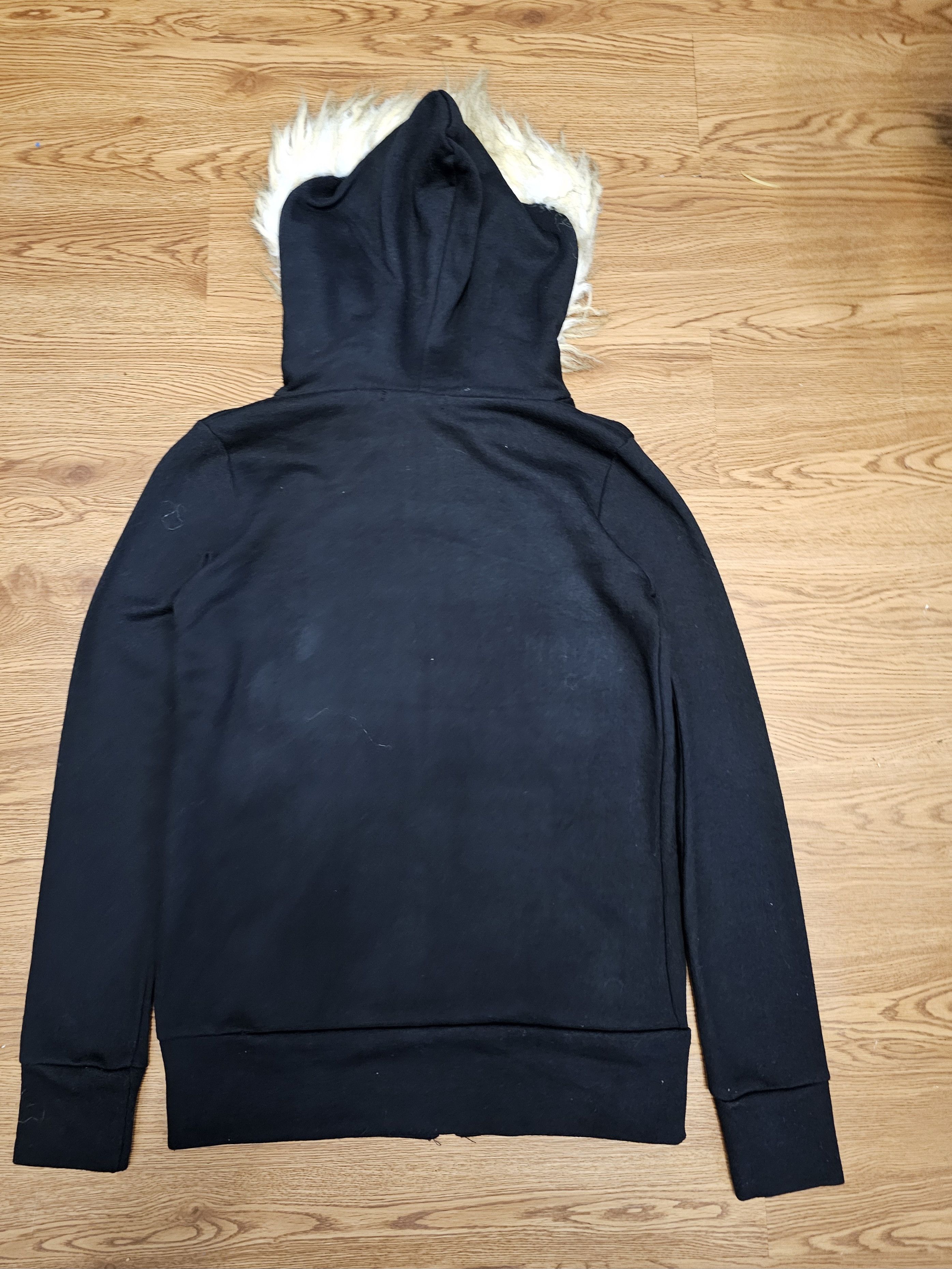 If Six Was Nine 2000s Faux Fur Rose Fan Fan Zip Hoodie Size US M / EU 48-50 / 2 - 2 Thumbnail