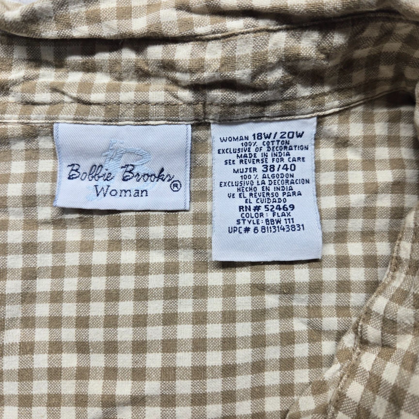 Vintage VINTAGE Bobbie Brooks Brown Floral Embroidered Button-Up Short Sleeve Shirt Women Plus 18W Size XXL / US 16-18 / IT 52-54 - 2 Thumbnail