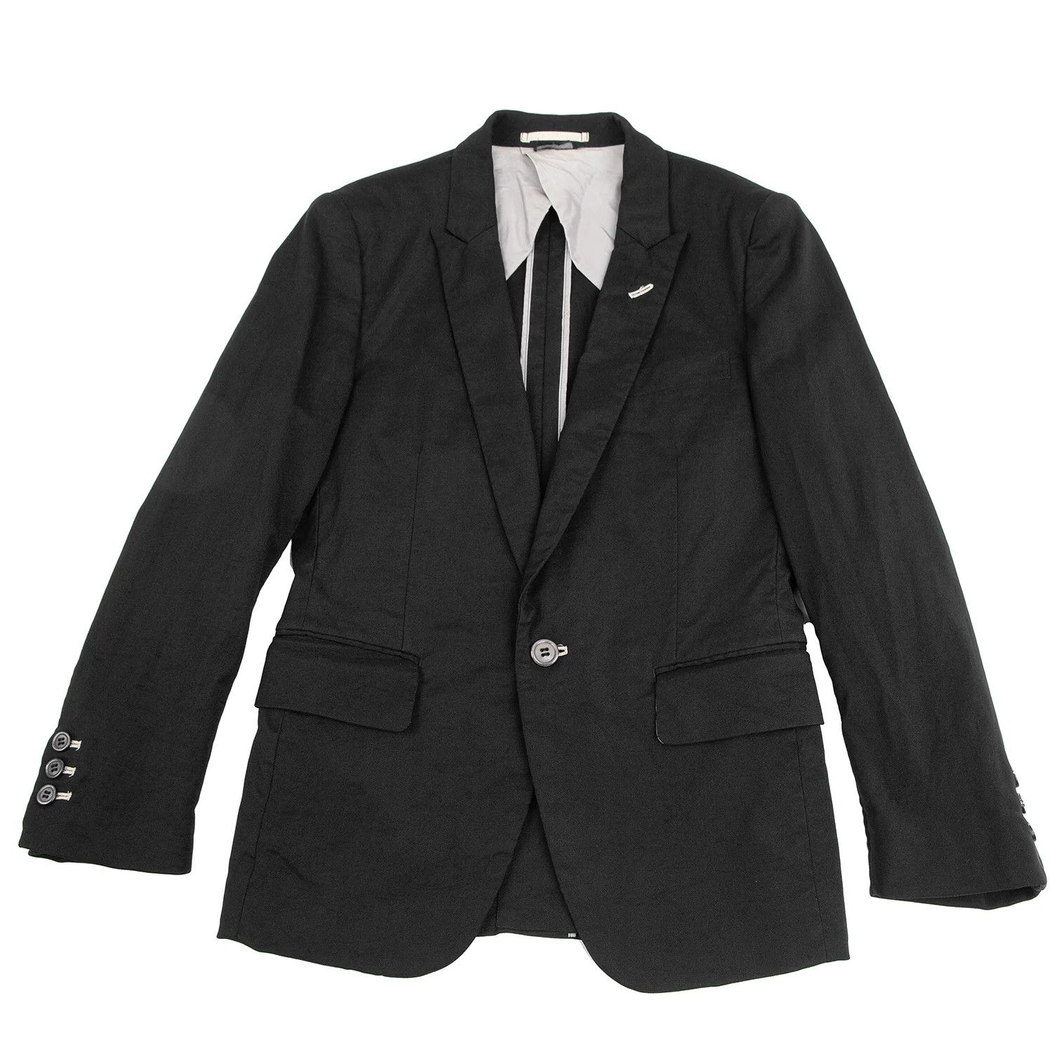 Comme des Garcons Homme Plus Stretch Nylon Jacket in Black, Size S Size US S / EU 44-46 / 1 - 1 Thumbnail