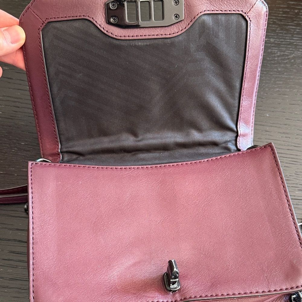 Rebecca Minkoff Rebecca Minkoff Women’s Crossbody Bag Dark Burgundy Leather Size ONE SIZE - 6 Thumbnail