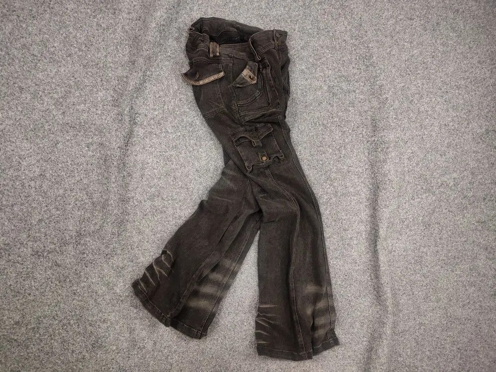 Le Grande Bleu (L.G.B.) Flowers Birds Market Pocket Bootcut Denim Jeans Vintage Size 30" / US 8 / IT 44 - 2 Thumbnail