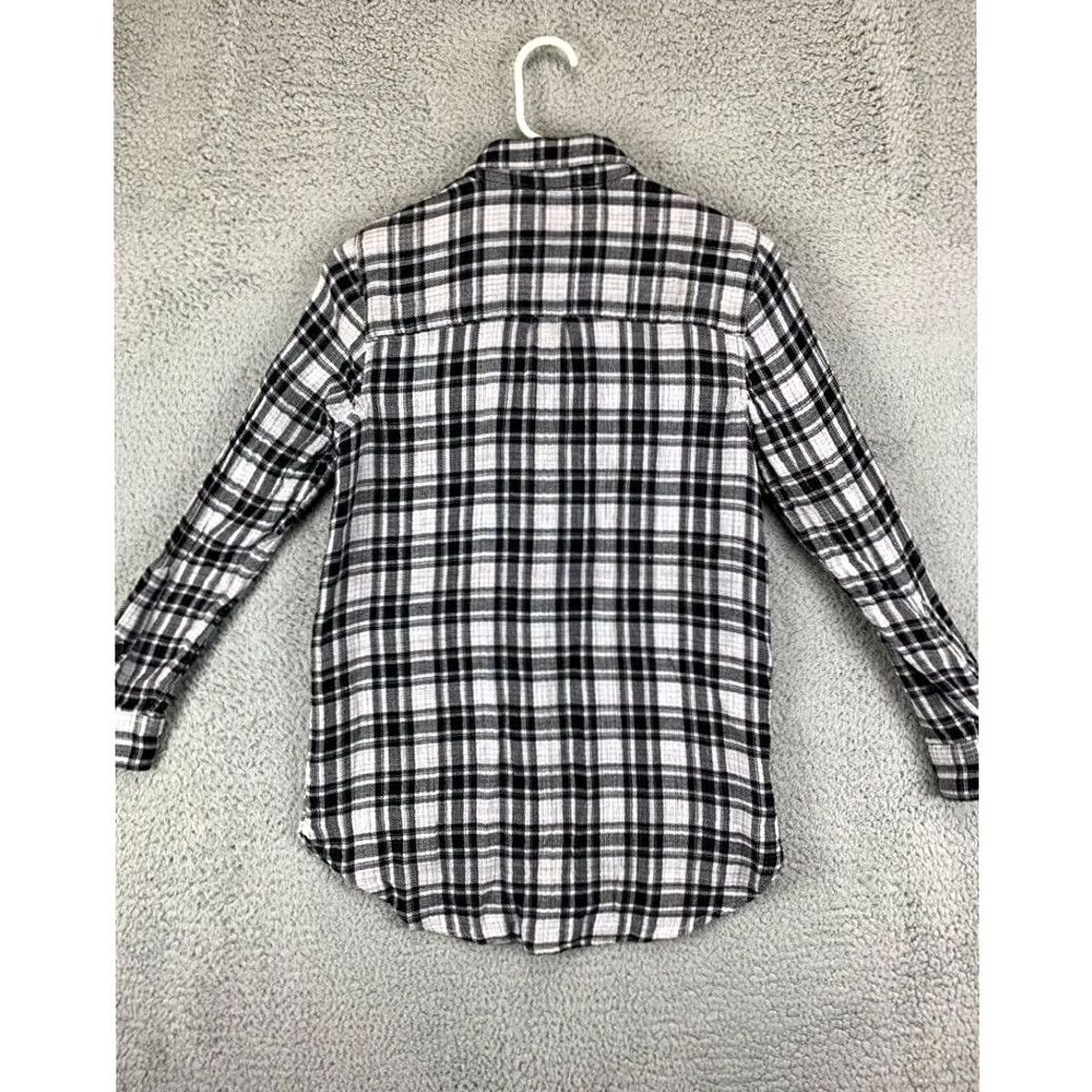 Madewell Madewell Shirt Womens XS Black White Plaid Button Down Long Sleeve Casual Ladies Size XS / US 0-2 / IT 36-38 - 3 Thumbnail