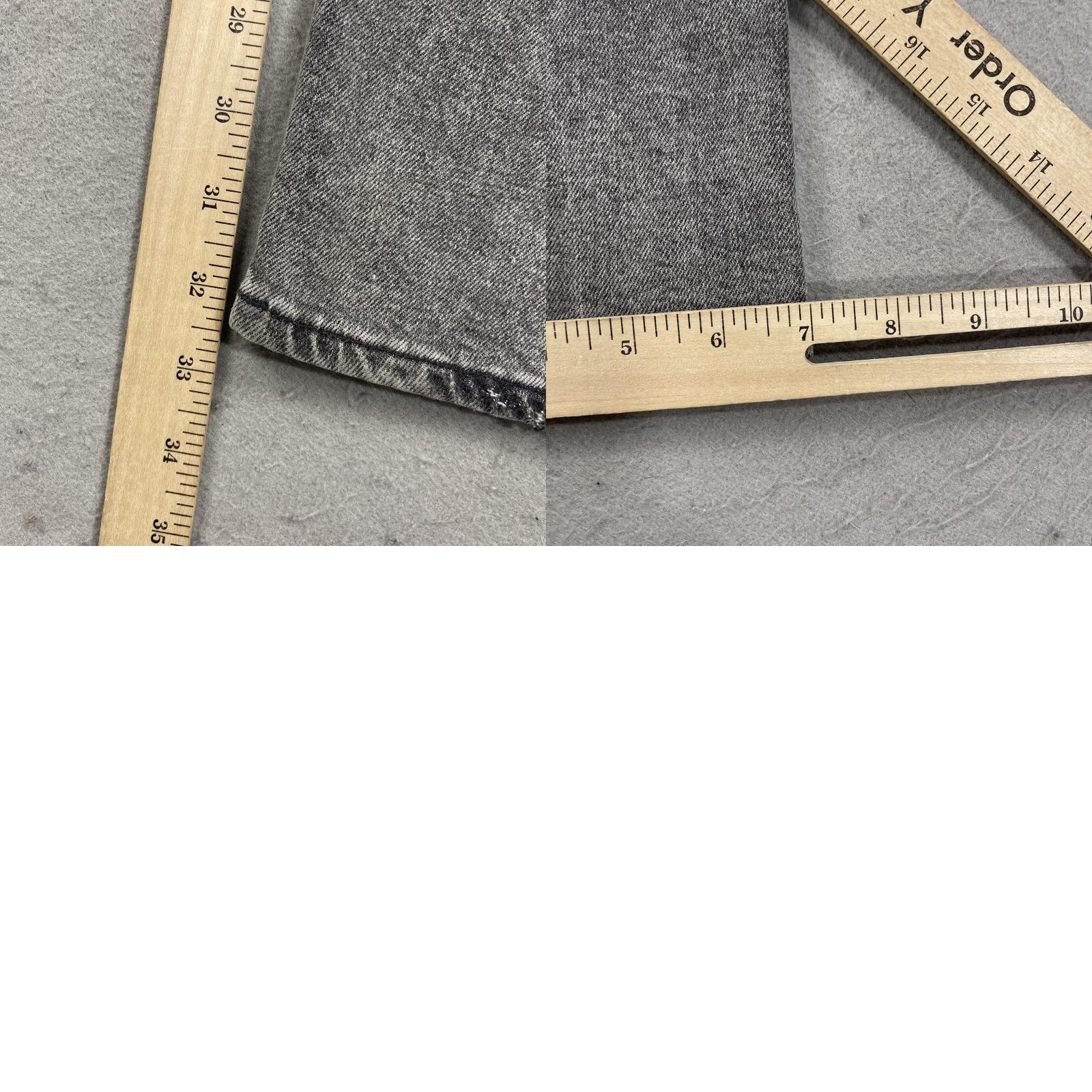 Levi's VINTAGE? Nope, not vintage. Levis Made & Crafted Jeans Mens 32x34 Gray Shuttle Slim Straight Ripped Italy Size US 32 / EU 48 - 9 Thumbnail