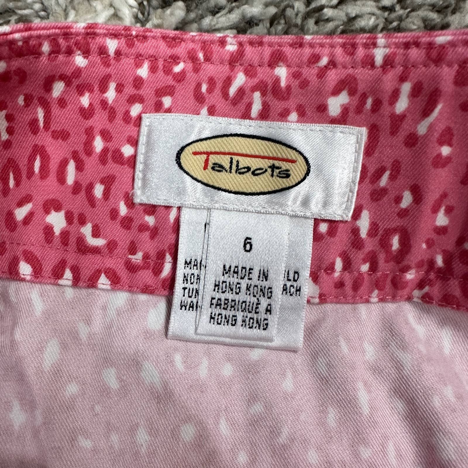 Other Vintage Pink Leopard Print Pencil Skirt 6 S Cheetah Animal Size 28" / US 6 / IT 42 - 6 Thumbnail
