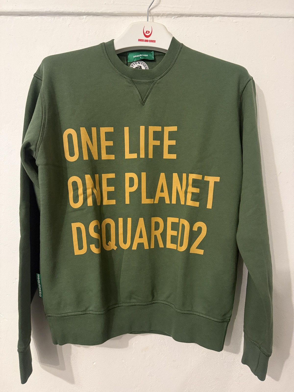 Dsquared2 Dsquared2 One Life One Planet Green Sweatshirt Size US S / EU 44-46 / 1 - 1 Thumbnail