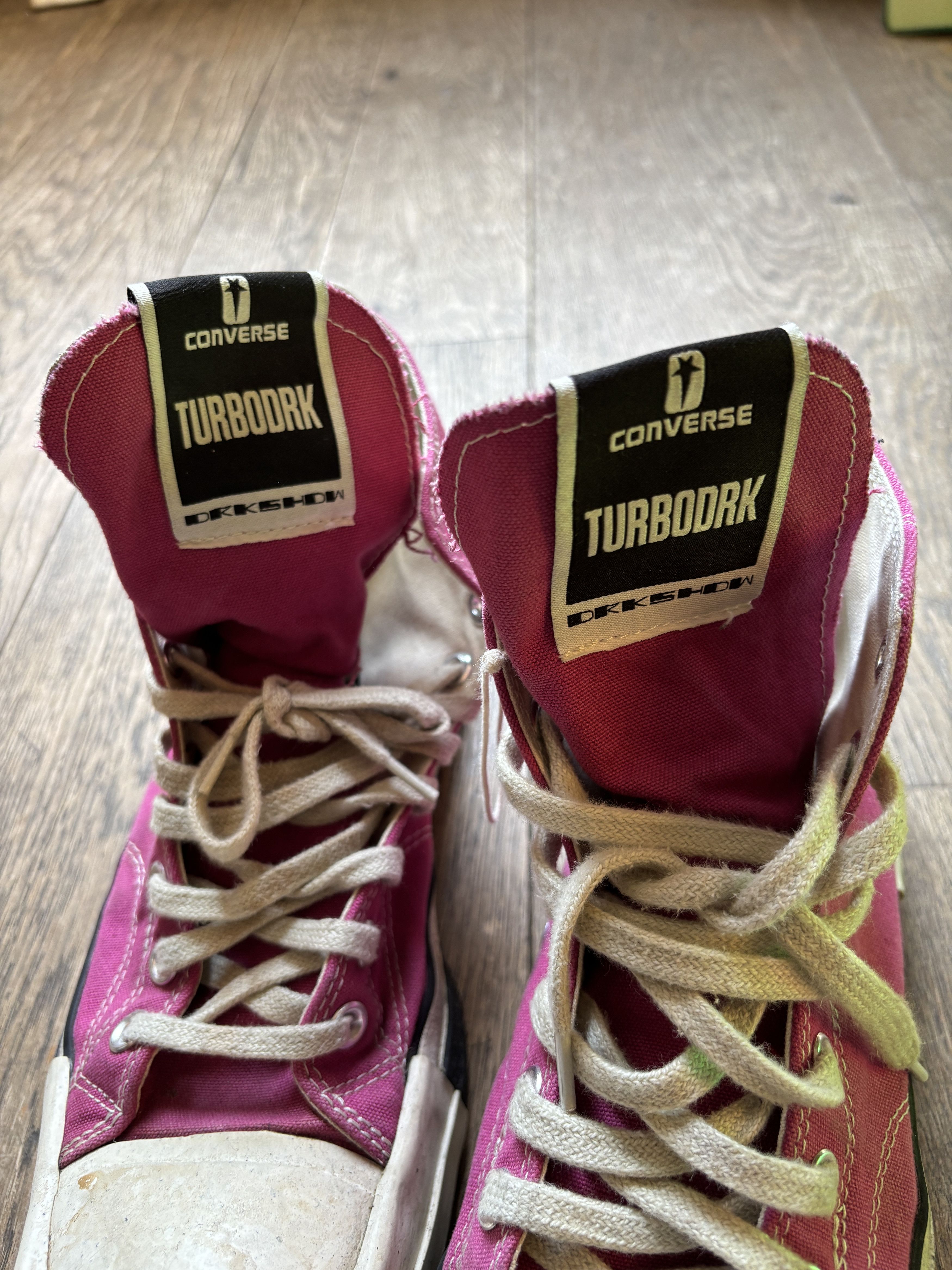 Converse × Rick Owens Drkshdw Rick Owens x Converse Pink Hightops Size US 10 / EU 43 - 4 Thumbnail