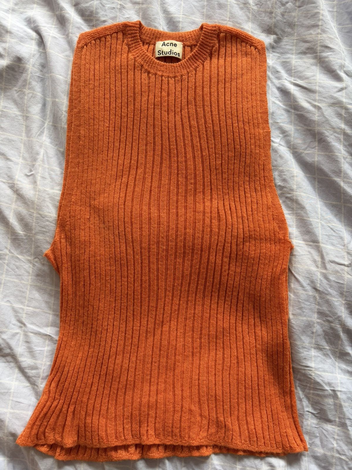 Acne Studios orange ribbed knit tank top Acne Studios Size US XS / EU 42 / 0 - 1 Thumbnail