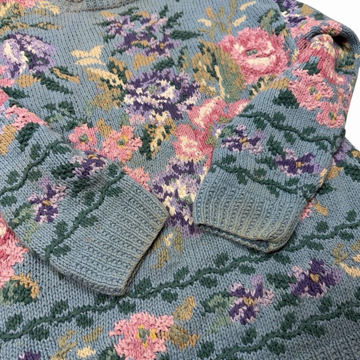 Other Signatures by Northern Isles Sz M Floral Embroidered Sweater Size XL / US 12-14 / IT 48-50 - 3 Thumbnail