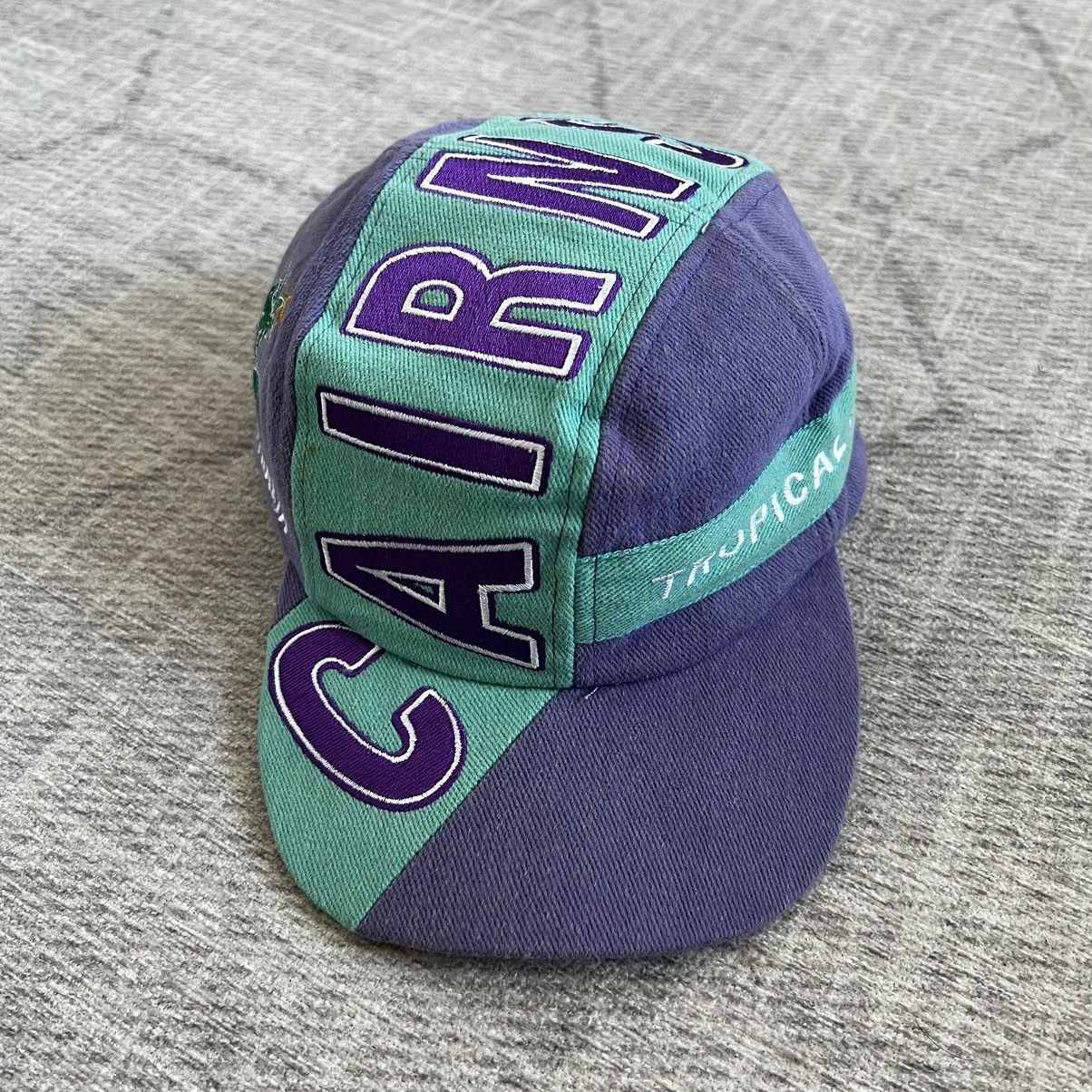 Vintage Vintage 1990s Cairns Australia Logo Blue/Purple Velcro Hat Size ONE SIZE - 1 Thumbnail
