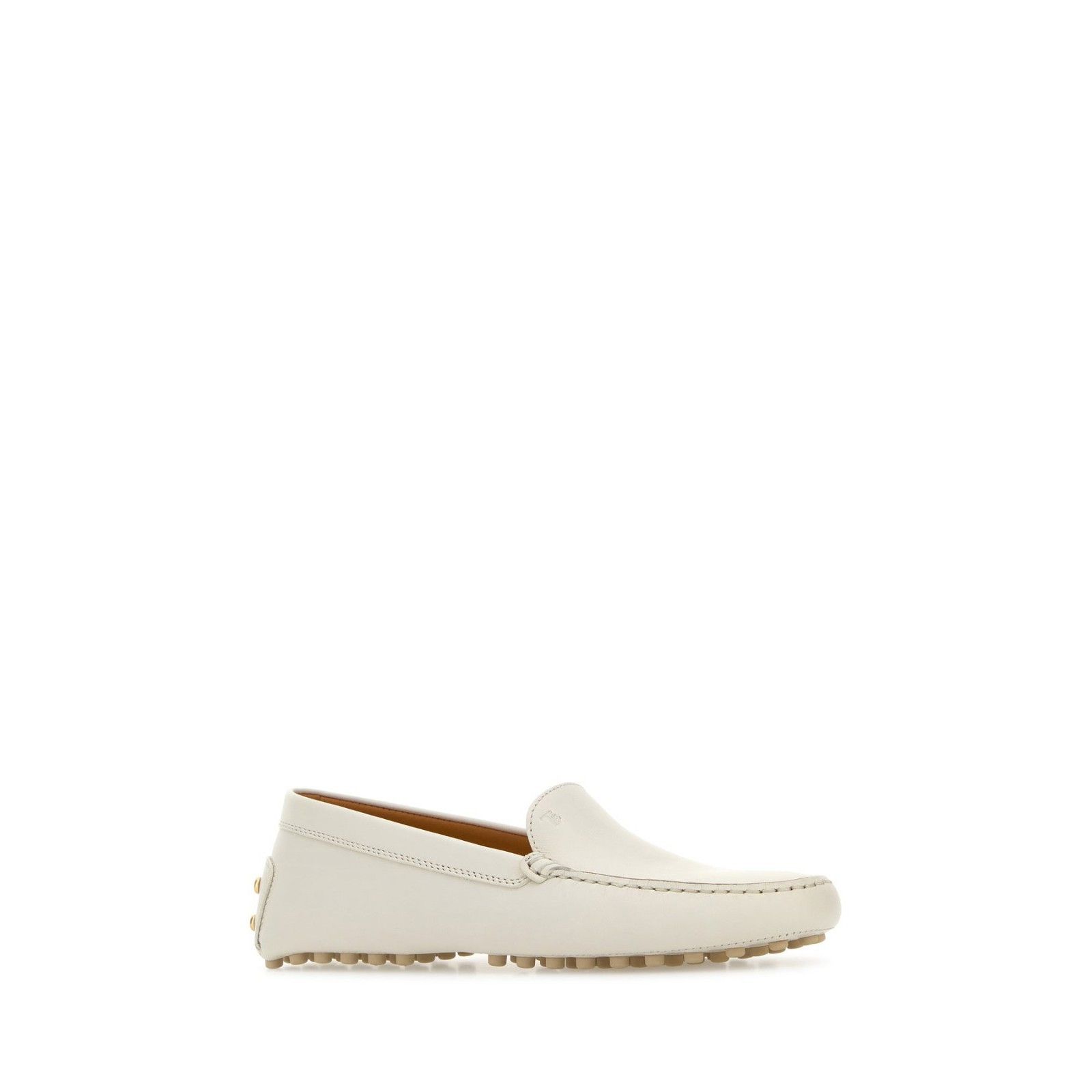 TOD'S Ivory White Leather Loafers New And Authentic (Women's
