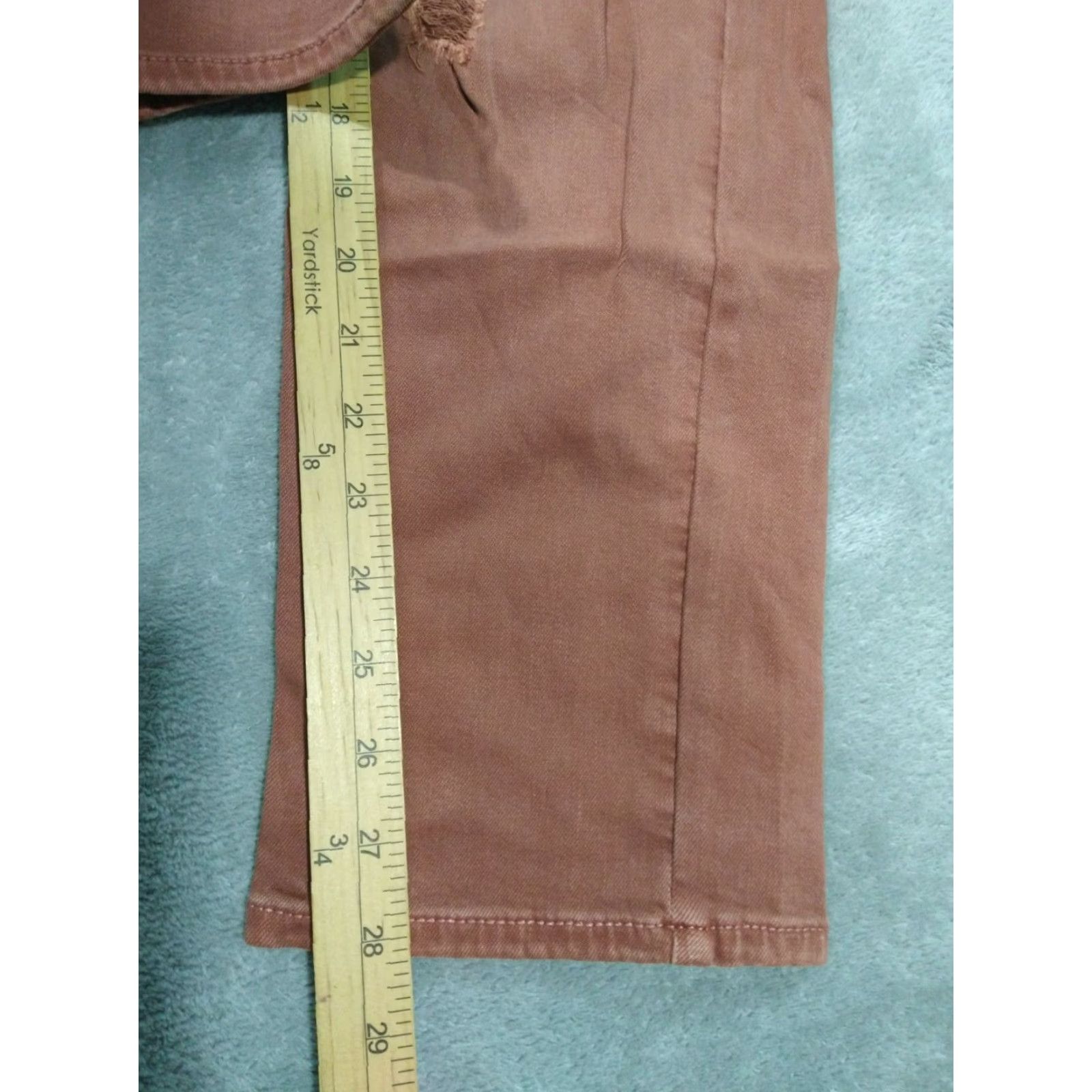 American Eagle Outfitters VINTAGE American Eagle Outfitters Jeans Womens 6 Brown Distressed Super Stretch Tomgirl Denim Straight 5-Pocket Womens Size 28" / US 6 / IT 42 - 5 Thumbnail
