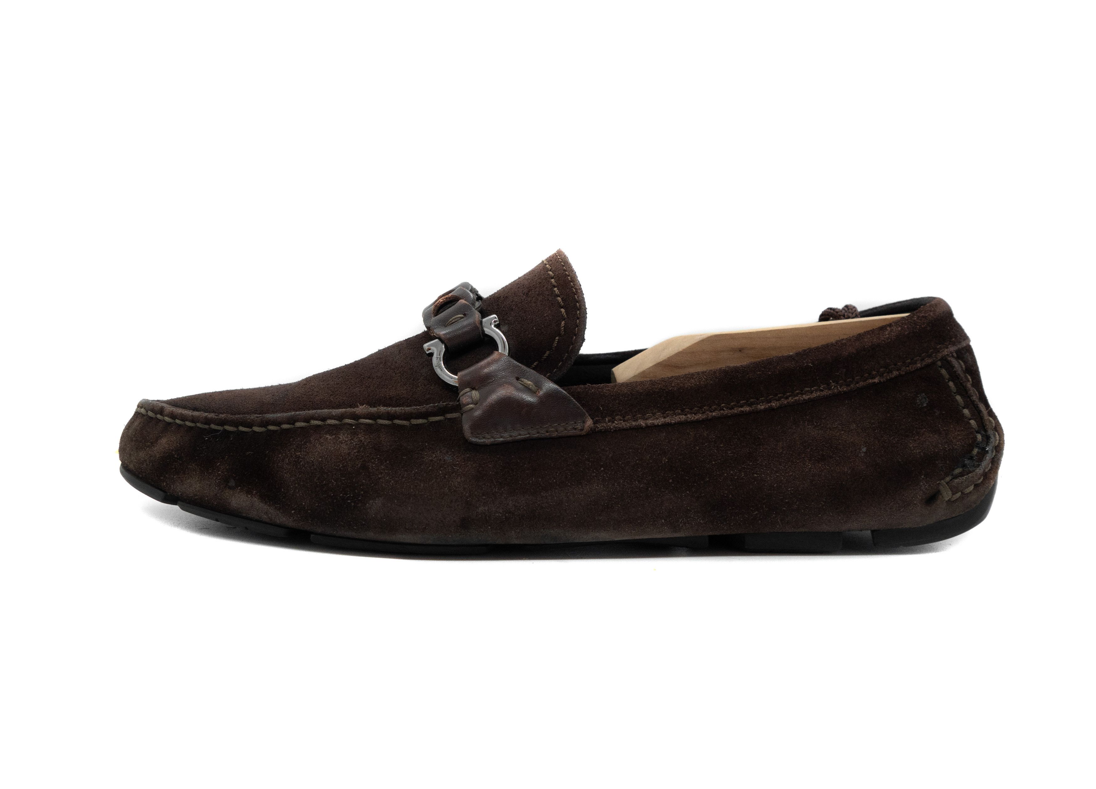 Salvatore Ferragamo Horsebit Suede Loafers | Grailed