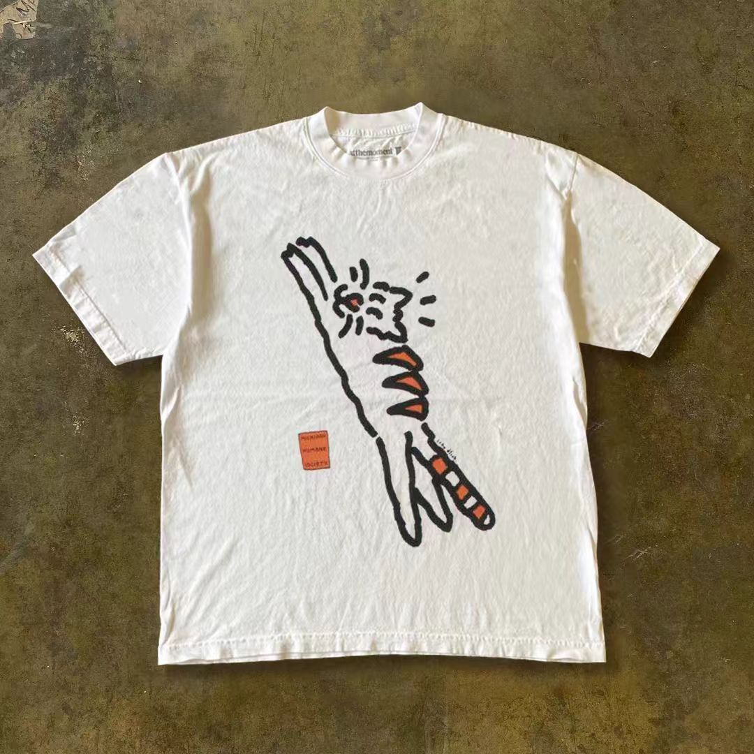 Japanese Brand × Vintage Casual retro cat print cotton t-shirt Size US M / EU 48-50 / 2 - 1 Thumbnail