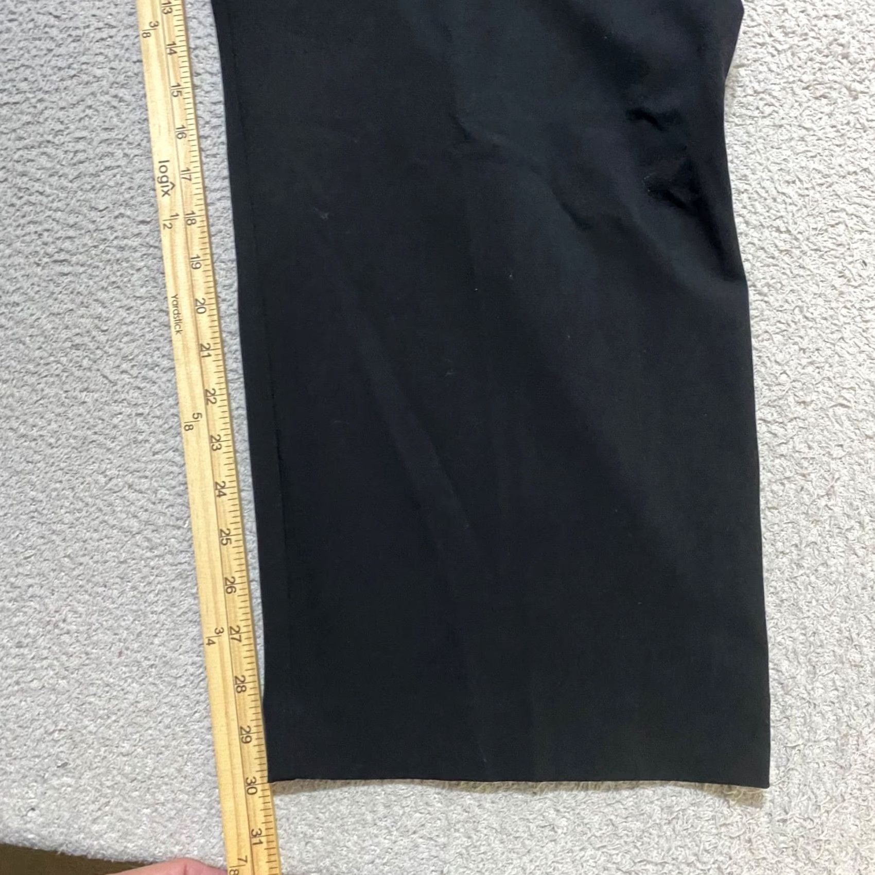Vintage Catherines Pants 32W Plus Black Straight High Rise Dress Pants Womens Regular Size 32W Black Front Pockets NWT Size 24" / US 00 / IT 34 - 5 Thumbnail
