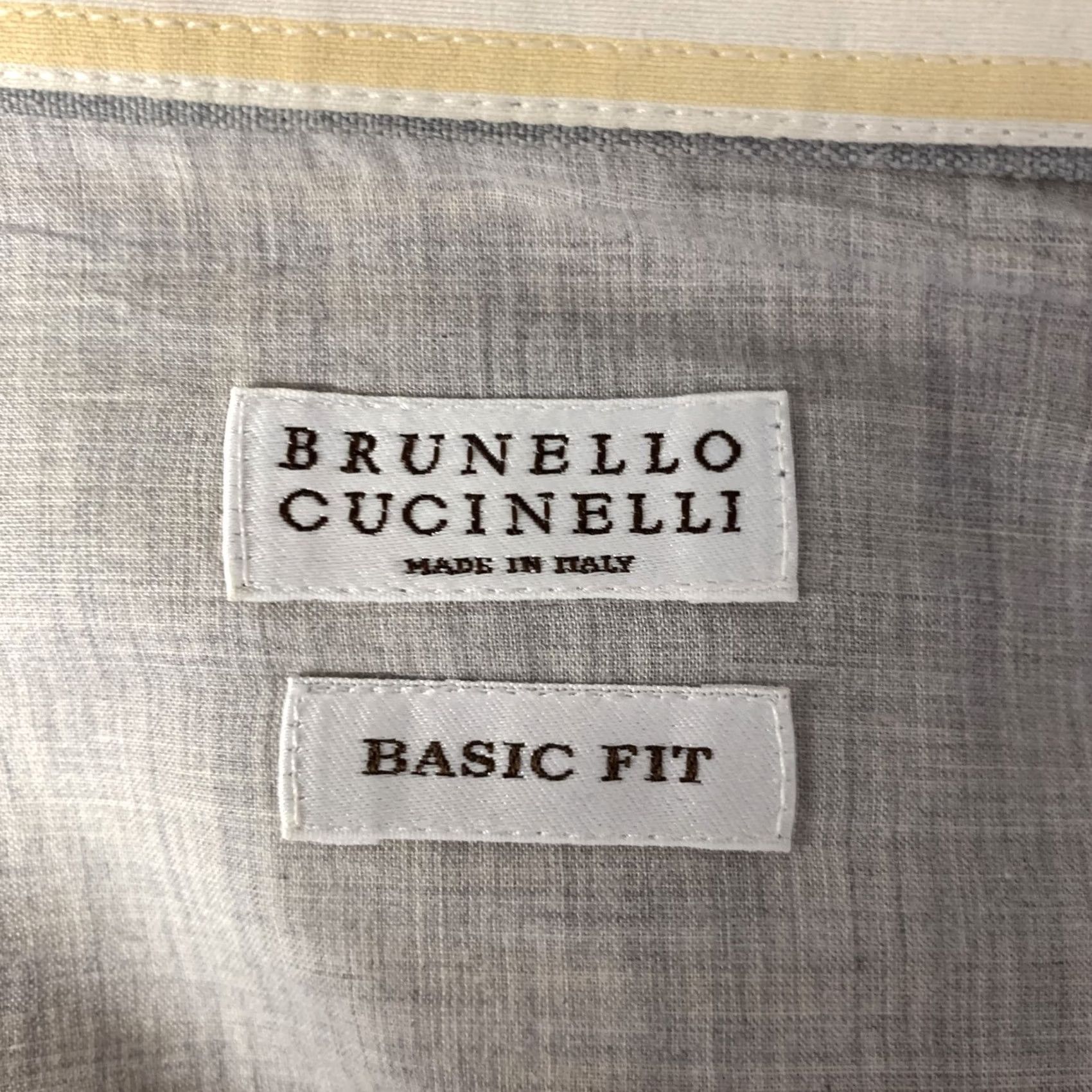 Brunello Cucinelli BRUNELLO CUCINELLI Shirt Yellow White Stripe Linen Cotton Long Sleeve Size XXXL Mens Size US XXL / EU 58 / 5 - 5 Thumbnail