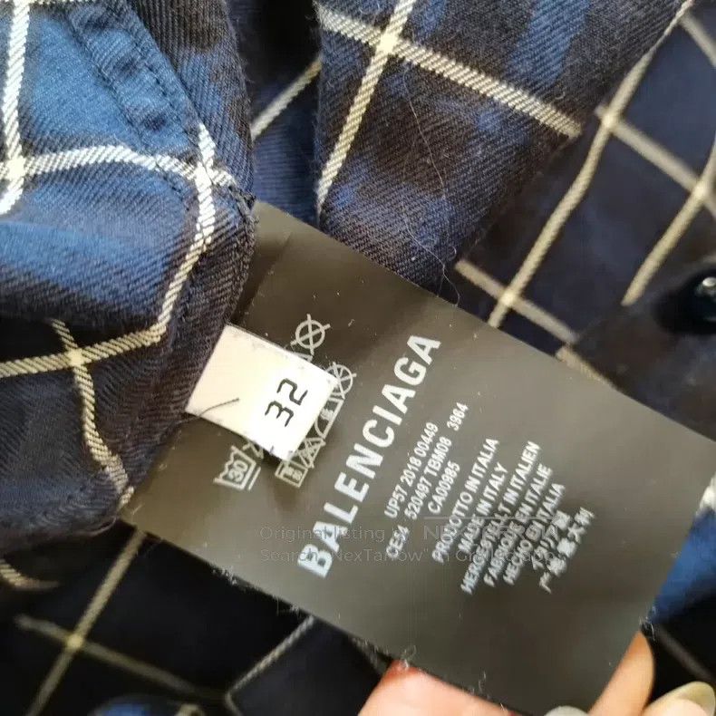 Balenciaga Balenciaga Back Logo Checkered Shirt, Classic Style Size 4XL / US 24-26 - 5 Thumbnail