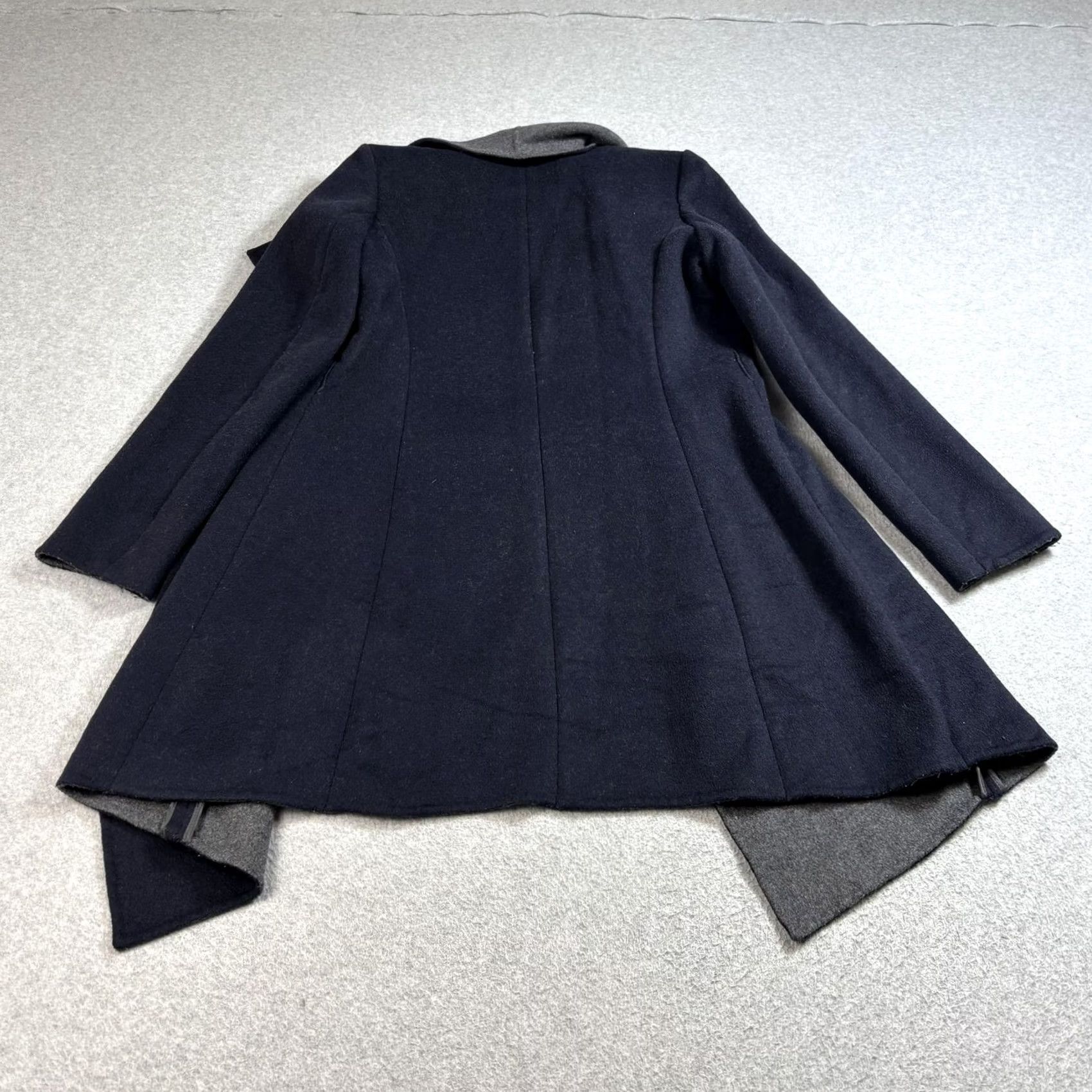 Michael Kors Michael Kors Coat Womens S Women Navy Wool Blend Cape Drape Collar Heritage Size S / US 4 / IT 40 - 2 Thumbnail
