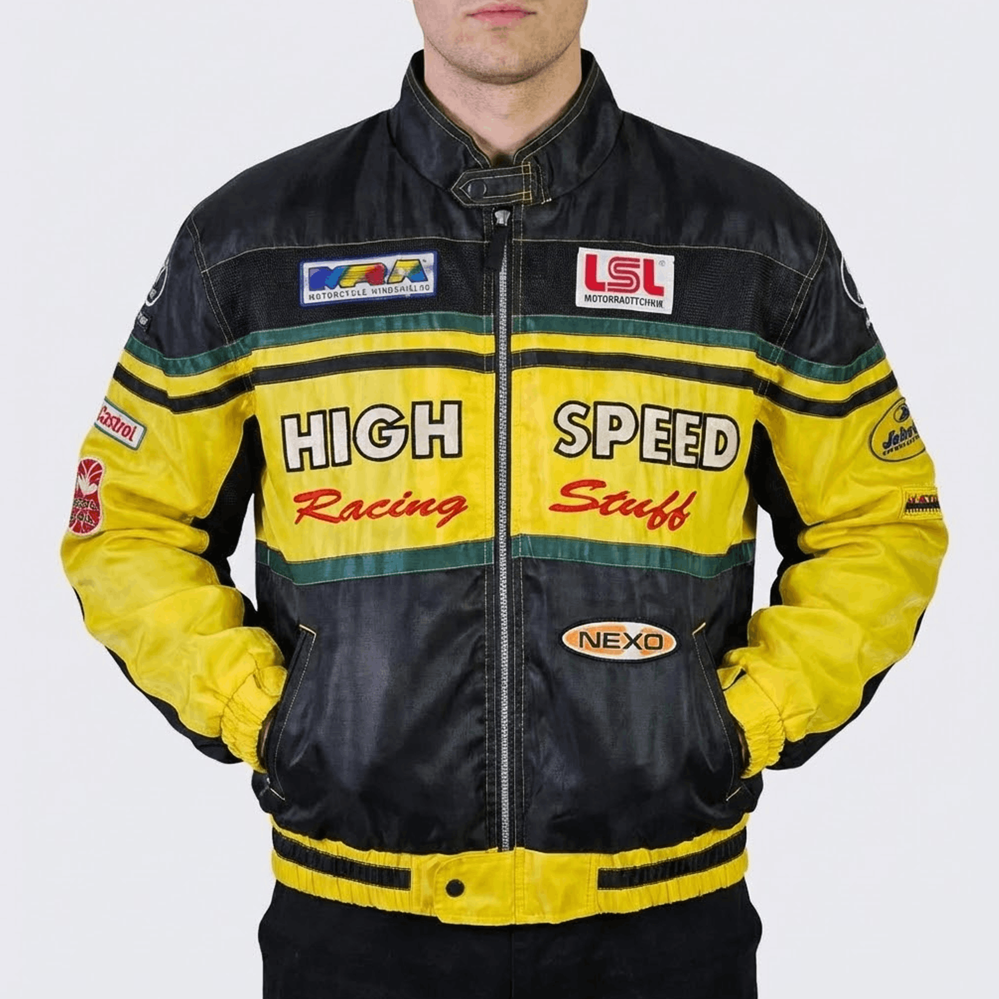 Vintage High Speed Vintage Motobike Racing Stuff Jacket Size US XL / EU 56 / 4 - 3 Thumbnail