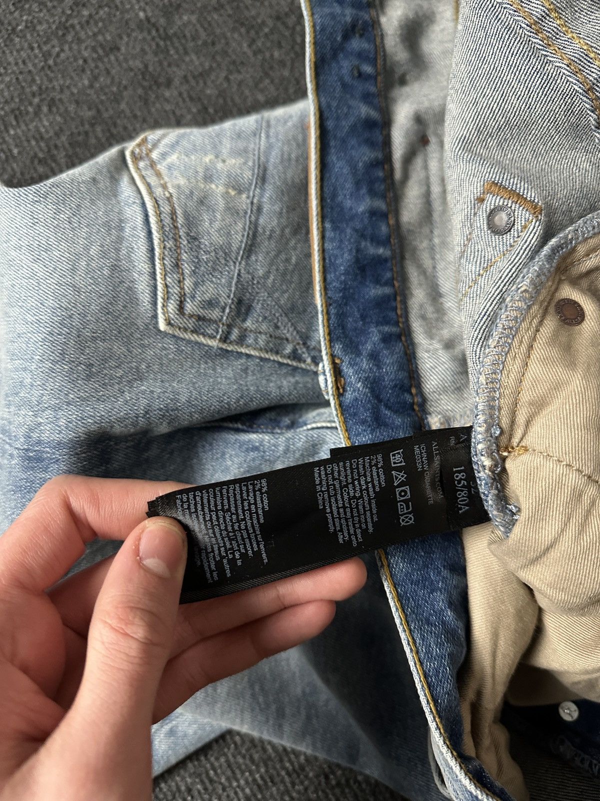 Allsaints 🚨RARE ALLSAINTS MEN JEANS SIGARETTE SLIM FIT IFSIXWASNINE Size US 32 / EU 48 - 9 Thumbnail