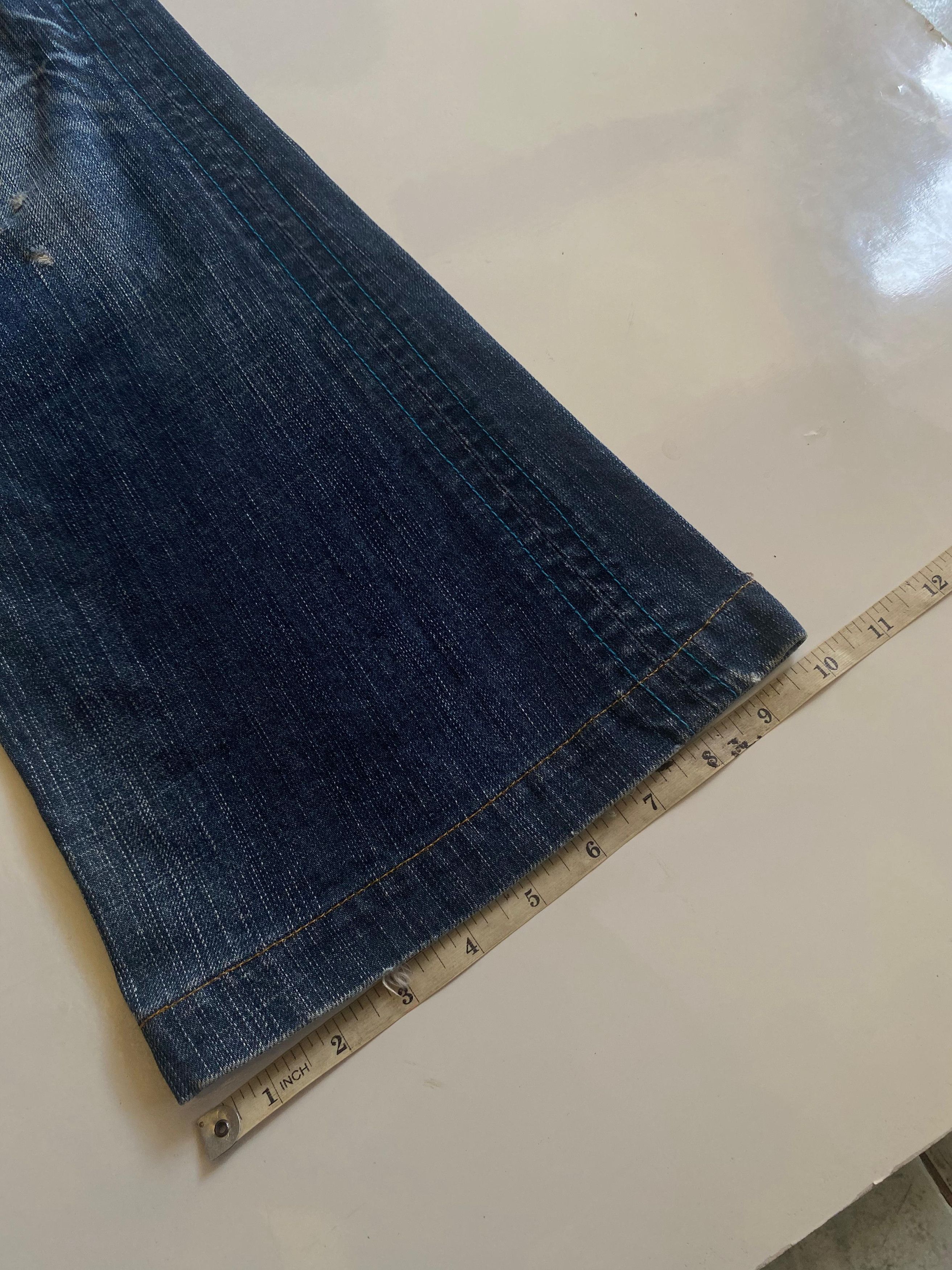 Japanese Brand Back Number Flared Pants Size US 30 / EU 46 - 6 Thumbnail