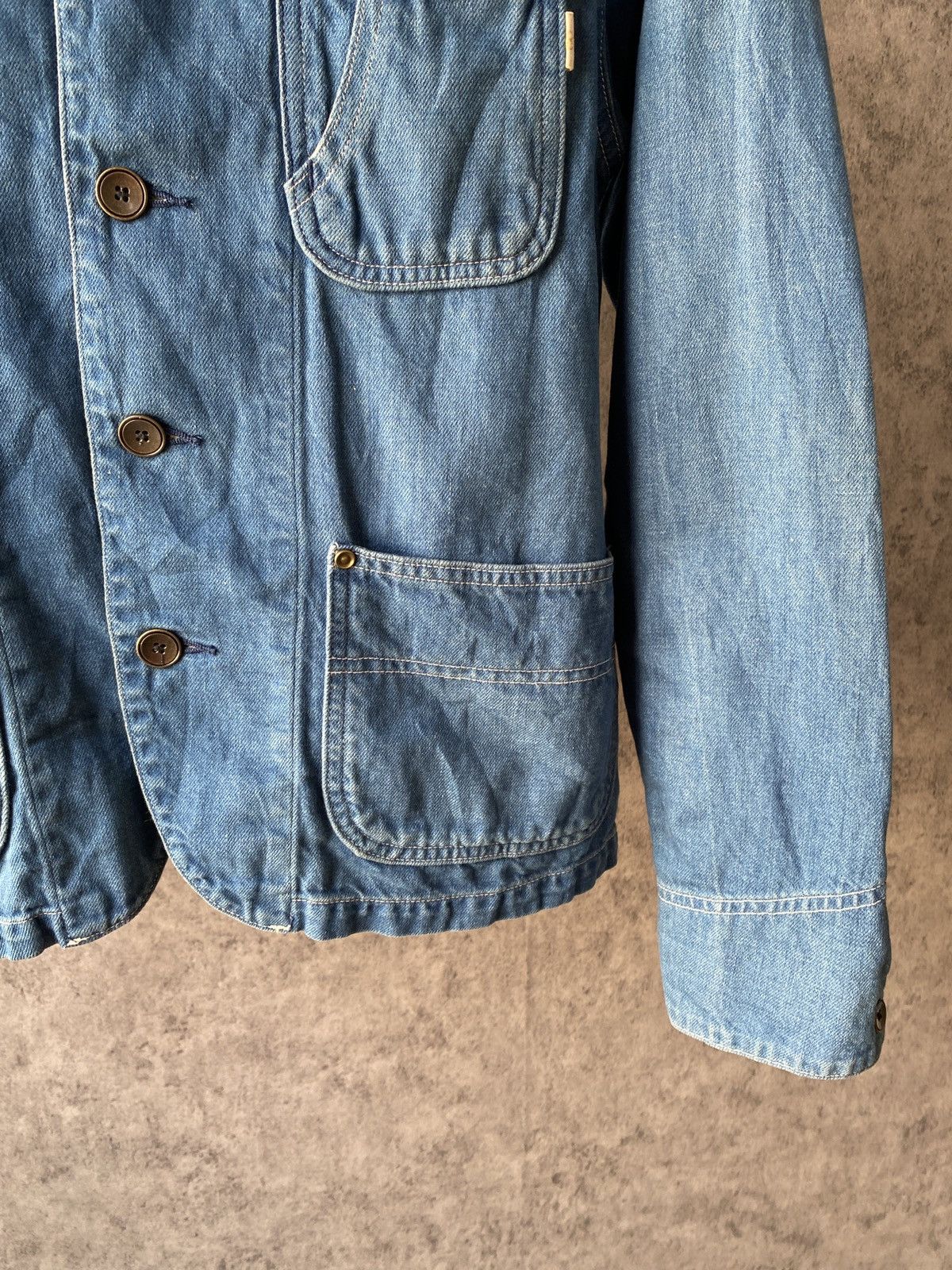 Japanese Brand Vintage John Bull Japan Chore Denim Jacket Workwear Size US S / EU 44-46 / 1 - 5 Thumbnail