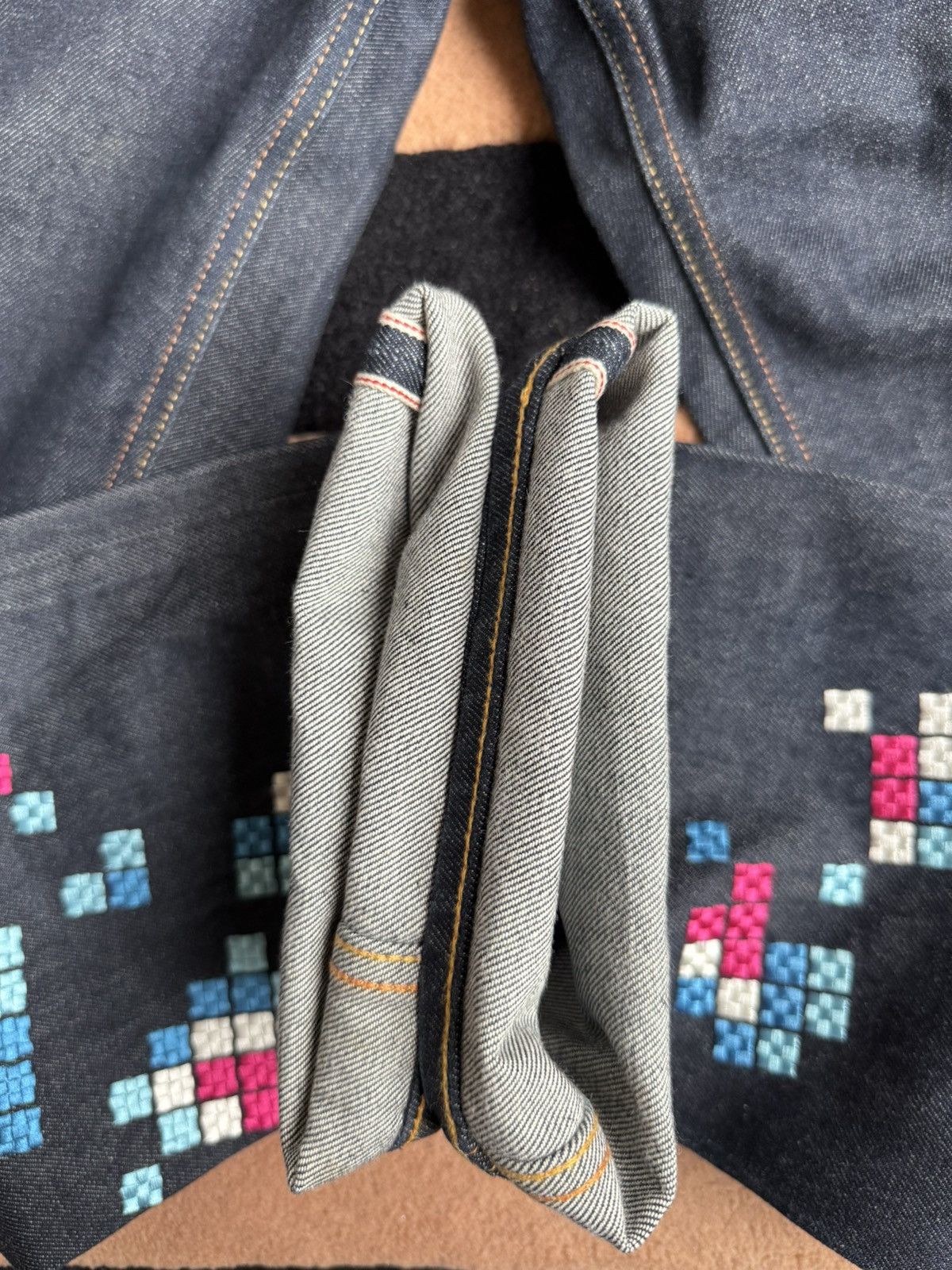 Evisu × Japanese Brand × Vintage evisu embroidery daicock style denim jeans size：29x34 Size US 29 - 9 Thumbnail