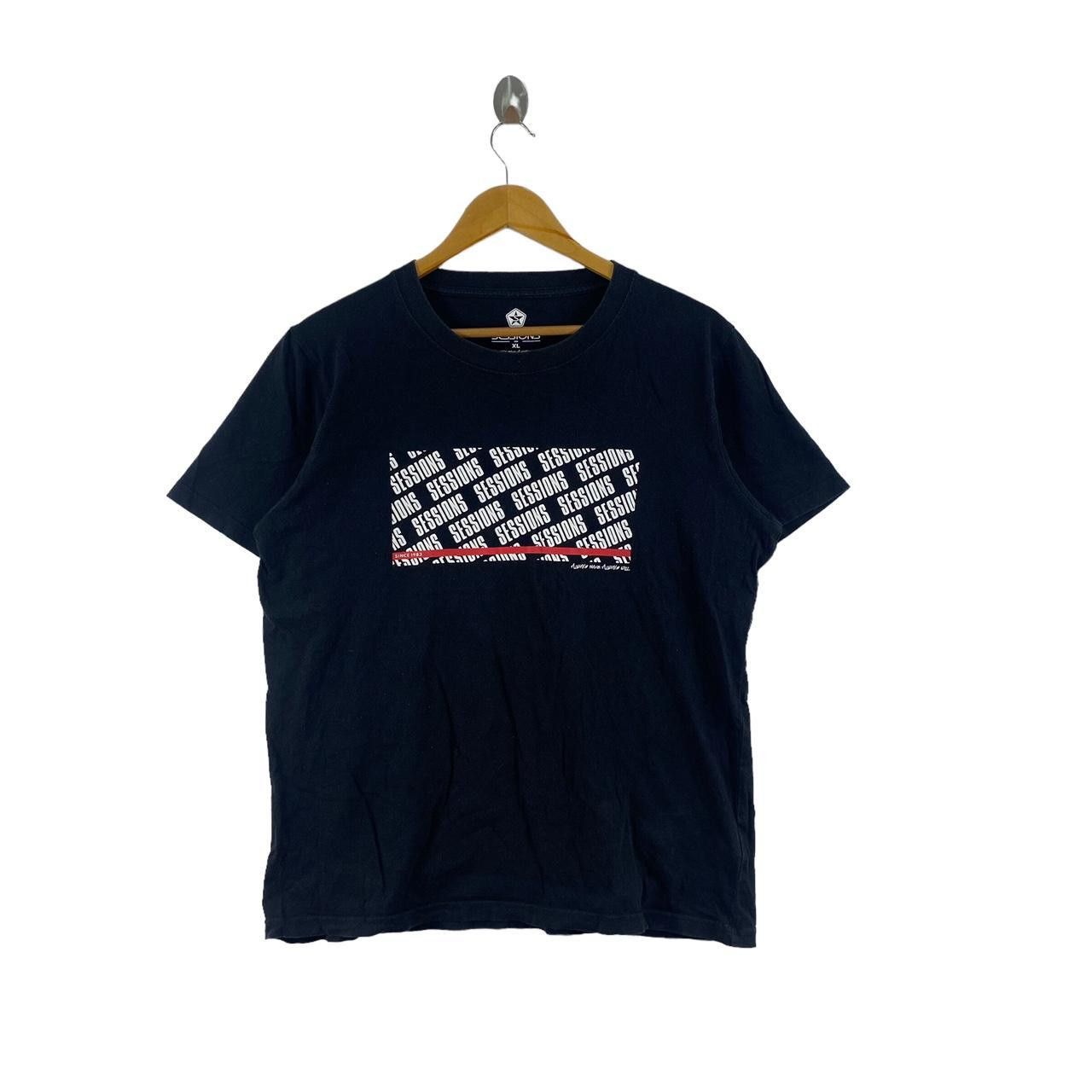 Sessions Vintage SESSIONS SKATEBOARD Monogram Tee Shirt Top Box Logo Size US XL / EU 56 / 4 - 1 Thumbnail