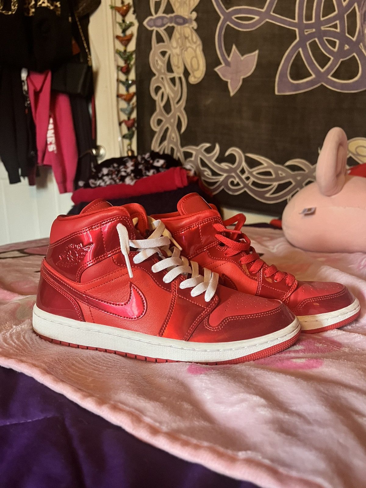 Nike pomegranate jordan 1 high Size US 8.5 / IT 38.5 - 1 Thumbnail