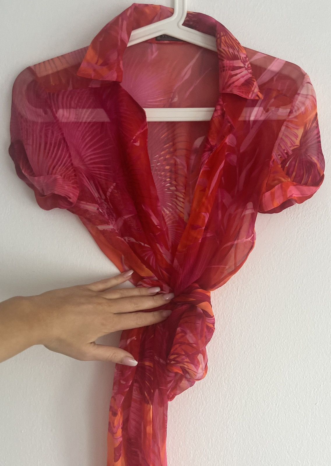 Versace Gianni Versace Couture Blouse SS 2000 Jungle Print Pink Size S / US 4 / IT 40 - 5 Thumbnail