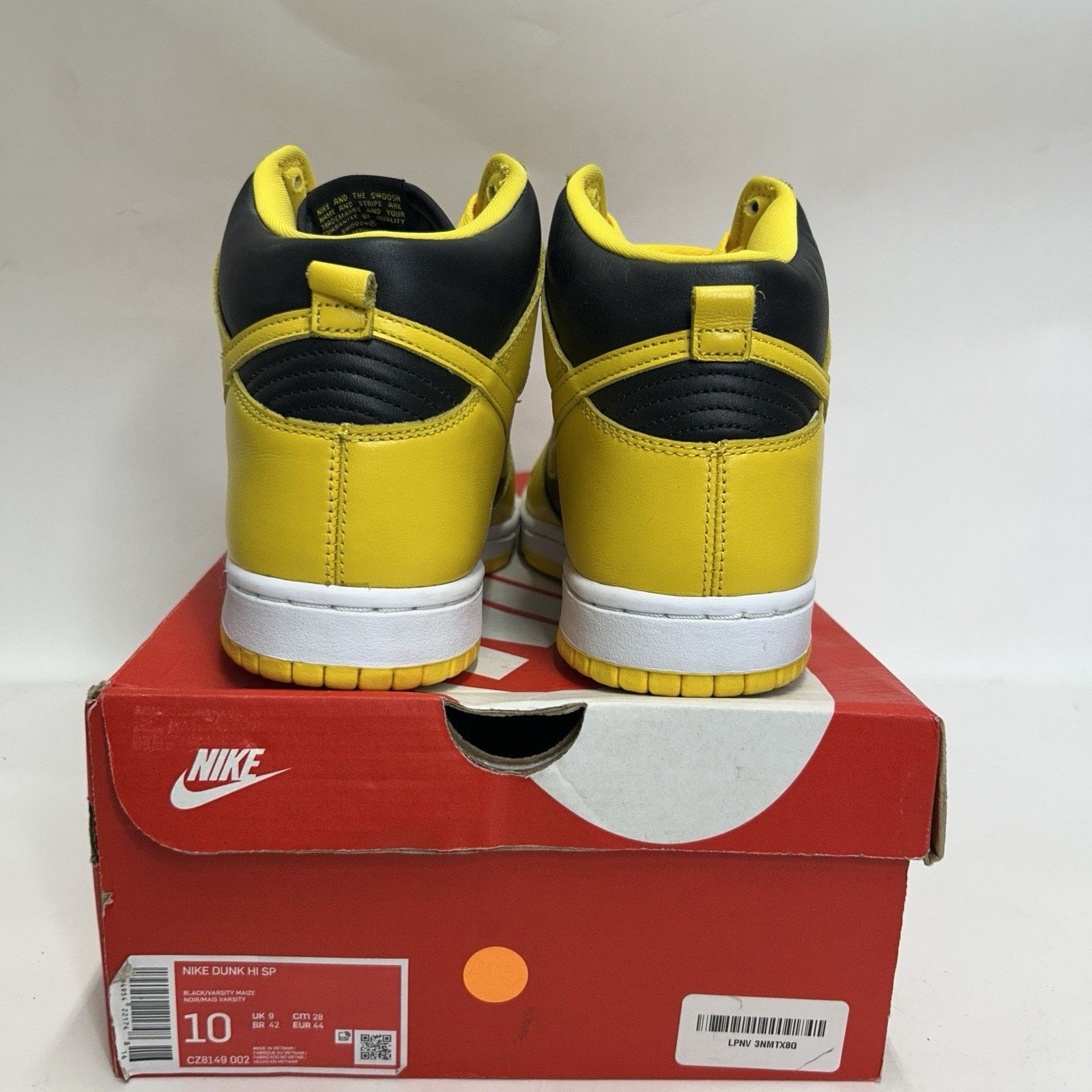 Nike Nike Dunk High SP “Iowa/Varsity Maize Black” CZ8149-002 Size US 10 / EU 43 - 5 Thumbnail