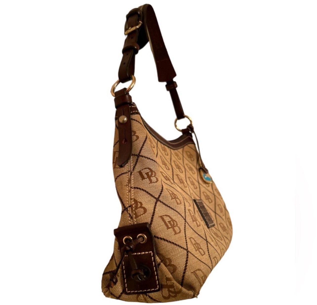 Dooney & Bourke Dooney & Bourke Classic Monogram Canvas and Leather Handbag Size ONE SIZE - 6 Thumbnail