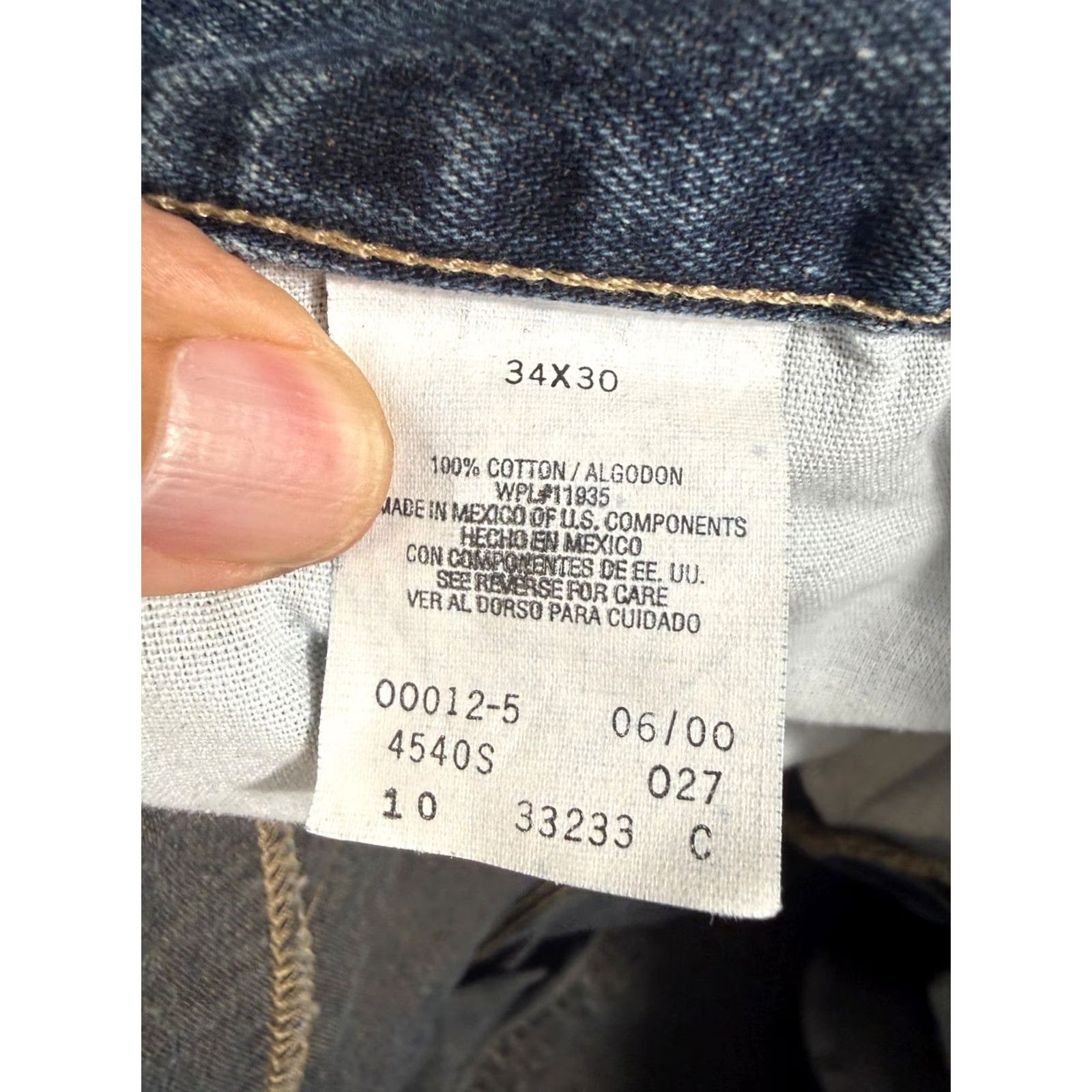 Vintage Arizona Wide Leg Jeans Mens 34x30 Blue Denim Baggy Knee Pocket Skater Streetwear Hip Hop 5-Pocket Design Jeans Mens Regular Blue and Denim Collection Size US 34 / EU 50 - 7 Thumbnail