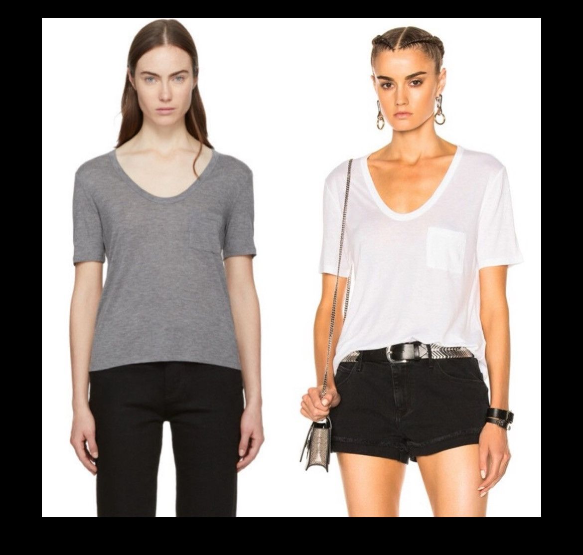 Alexander Wang NWT T Alexander Wang Heather Grey Jersey Classic T-Shirt Top Size M / US 6-8 / IT 42-44 - 1 Thumbnail