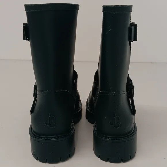 Jimmy Choo Jimmy Choo Yael Dk Green Biodegradable Rubber Rain Boots- 36 Size US 6 / IT 36 - 9 Thumbnail