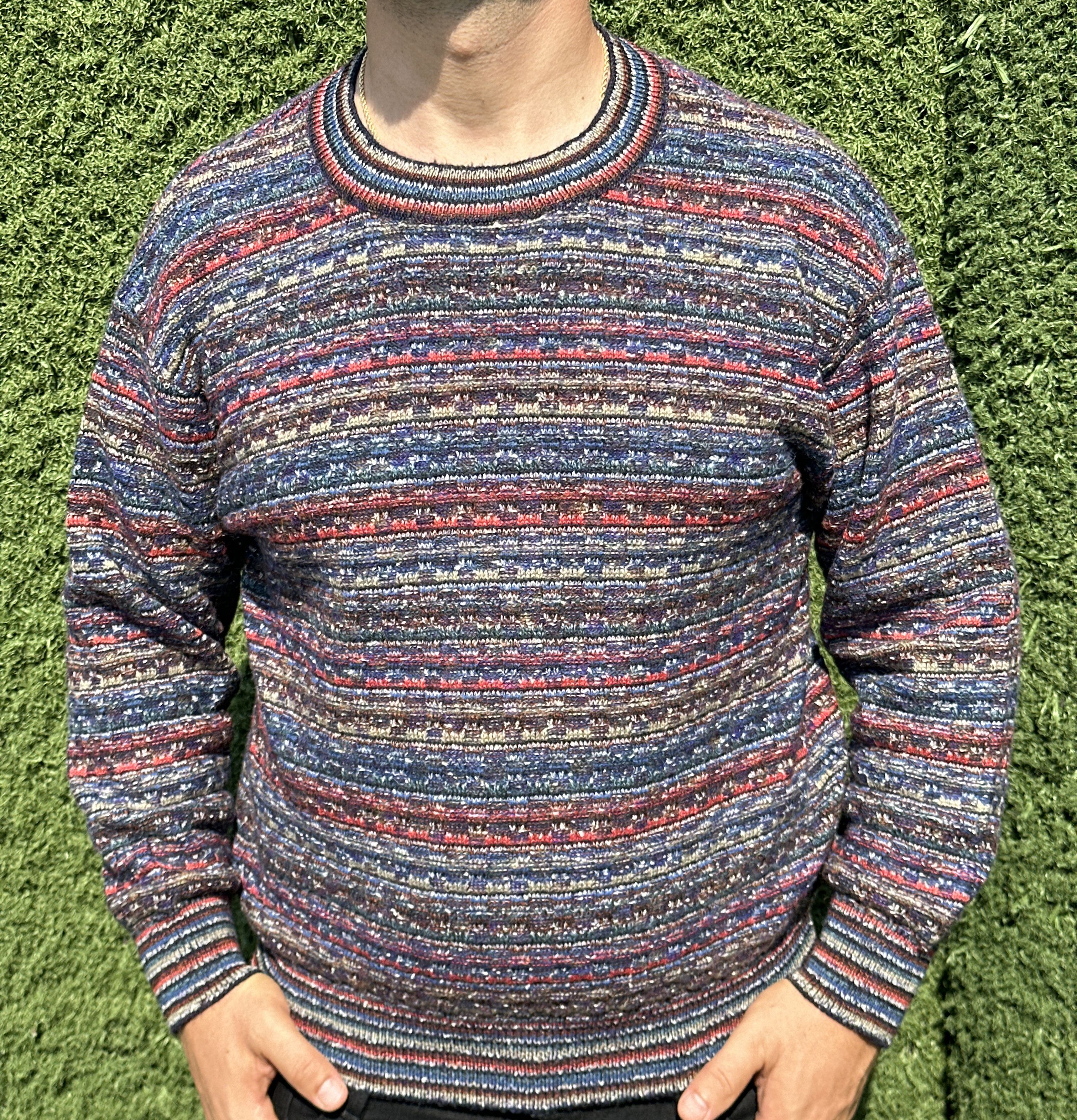 Missoni Missoni Sport Alpaca Rainbow Knit Striped Sweater Size 48 M Size US M / EU 48-50 / 2 - 1 Thumbnail