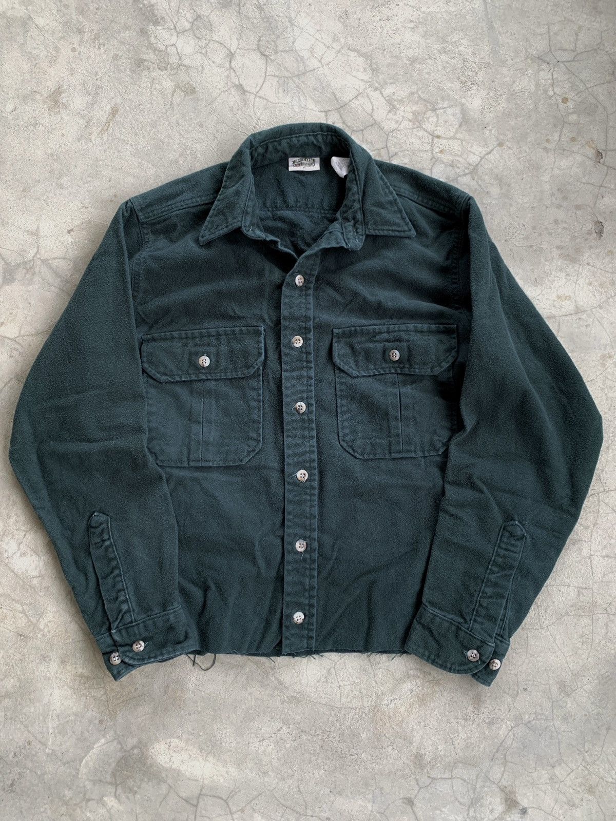 Vintage Cropped button up shirt double pocket Fivebrother boxy Size US M / EU 48-50 / 2 - 2 Thumbnail