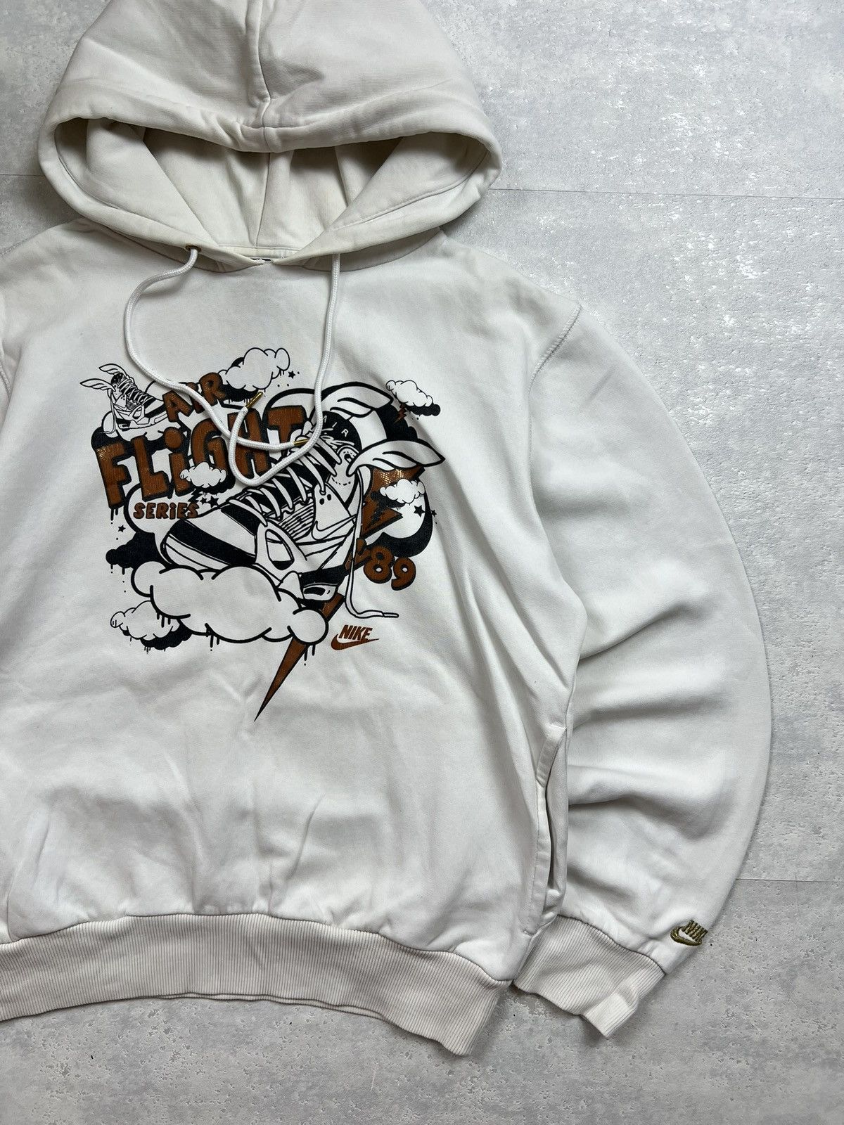 Nike 00s Nike Air Flight Vintage Y2K Oversized Retro Hoodie Size US S / EU 44-46 / 1 - 3 Thumbnail