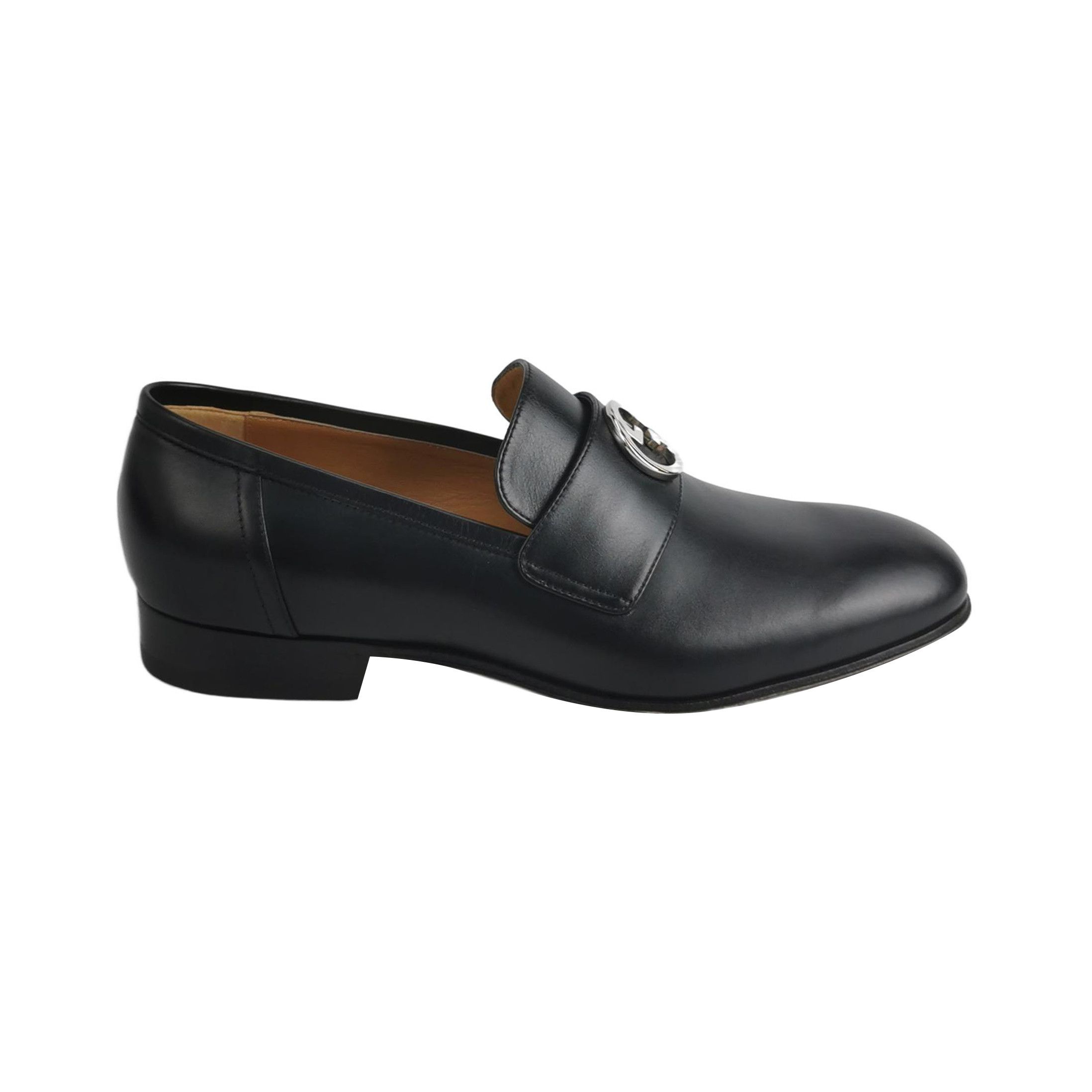 Gucci Gucci Interlocking G Leather Loafers 5.5 Size US 6 / EU 39 - 1 Thumbnail