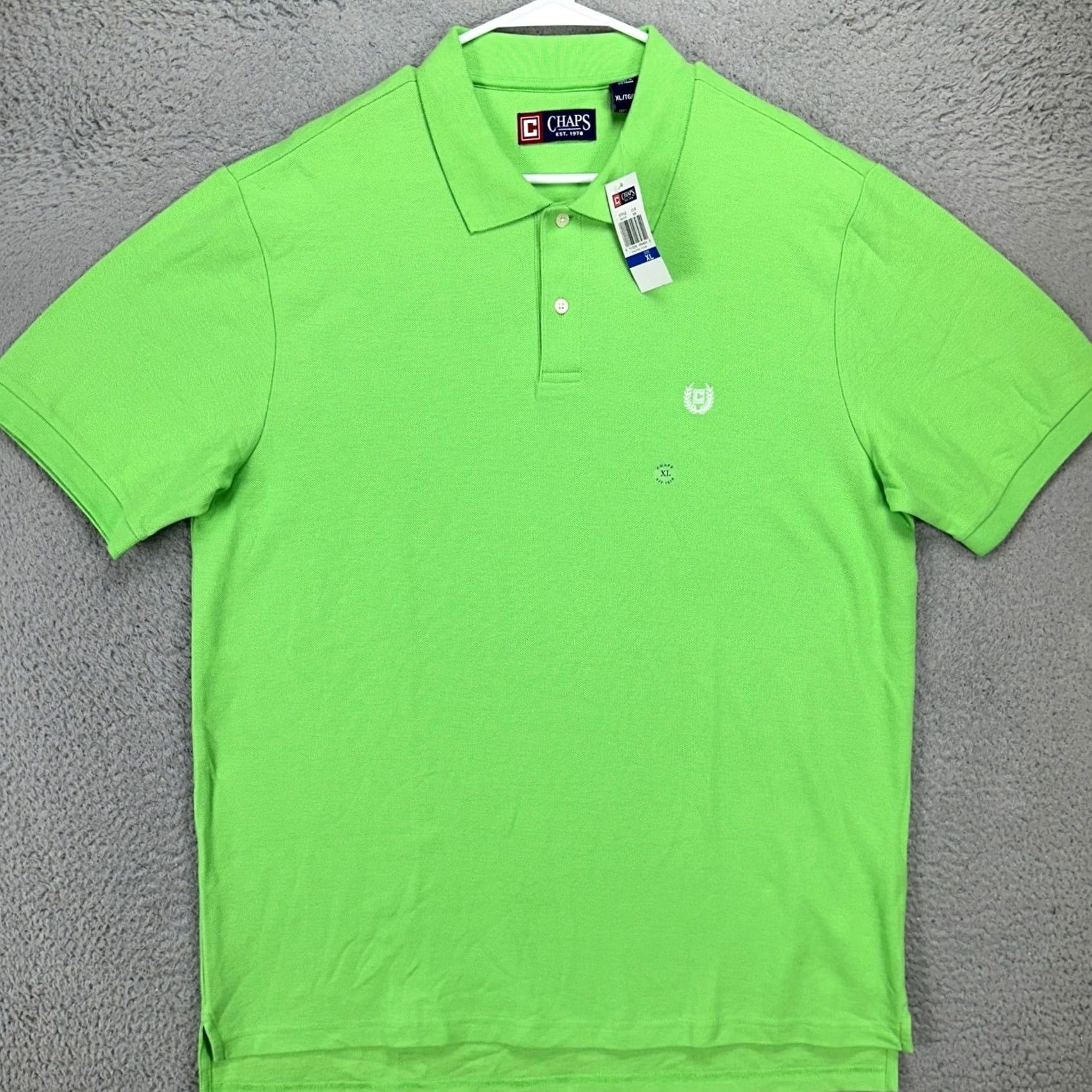 Chaps Chaps Polo Shirt XL Lime Green Rugby Logo Cotton Short Sleeve Casual NEW Mens Polo Shirt XL Lime Green Rugby Logo Cotton Short Sleeve Size US XL / EU 56 / 4 - 3 Thumbnail